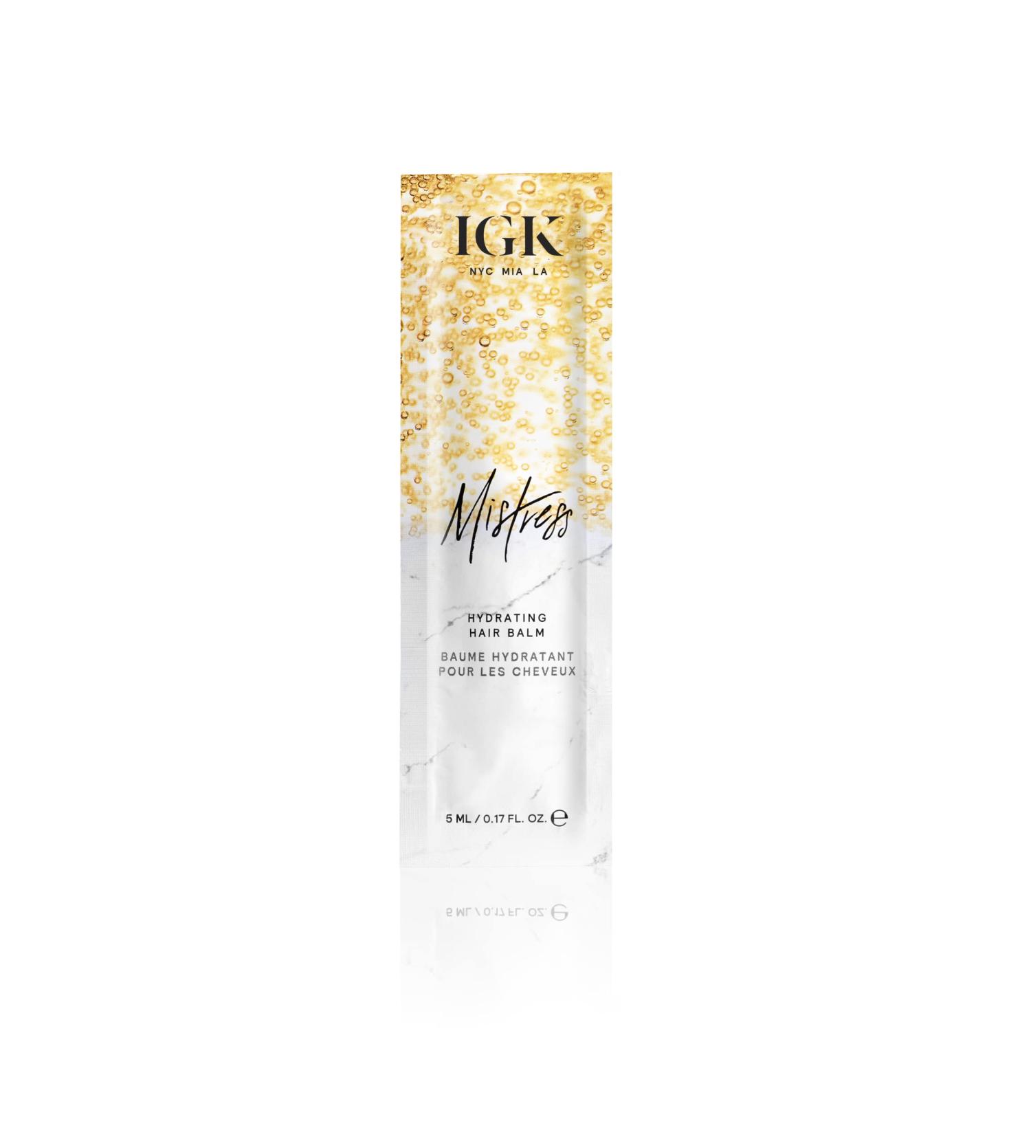 IGK MISTRESS Hydrating Hair Balm - Lightweight Frizz Control & Shine - Vegan & Cruelty Free - 0.17 oz - Buy Online on GoSupps.com