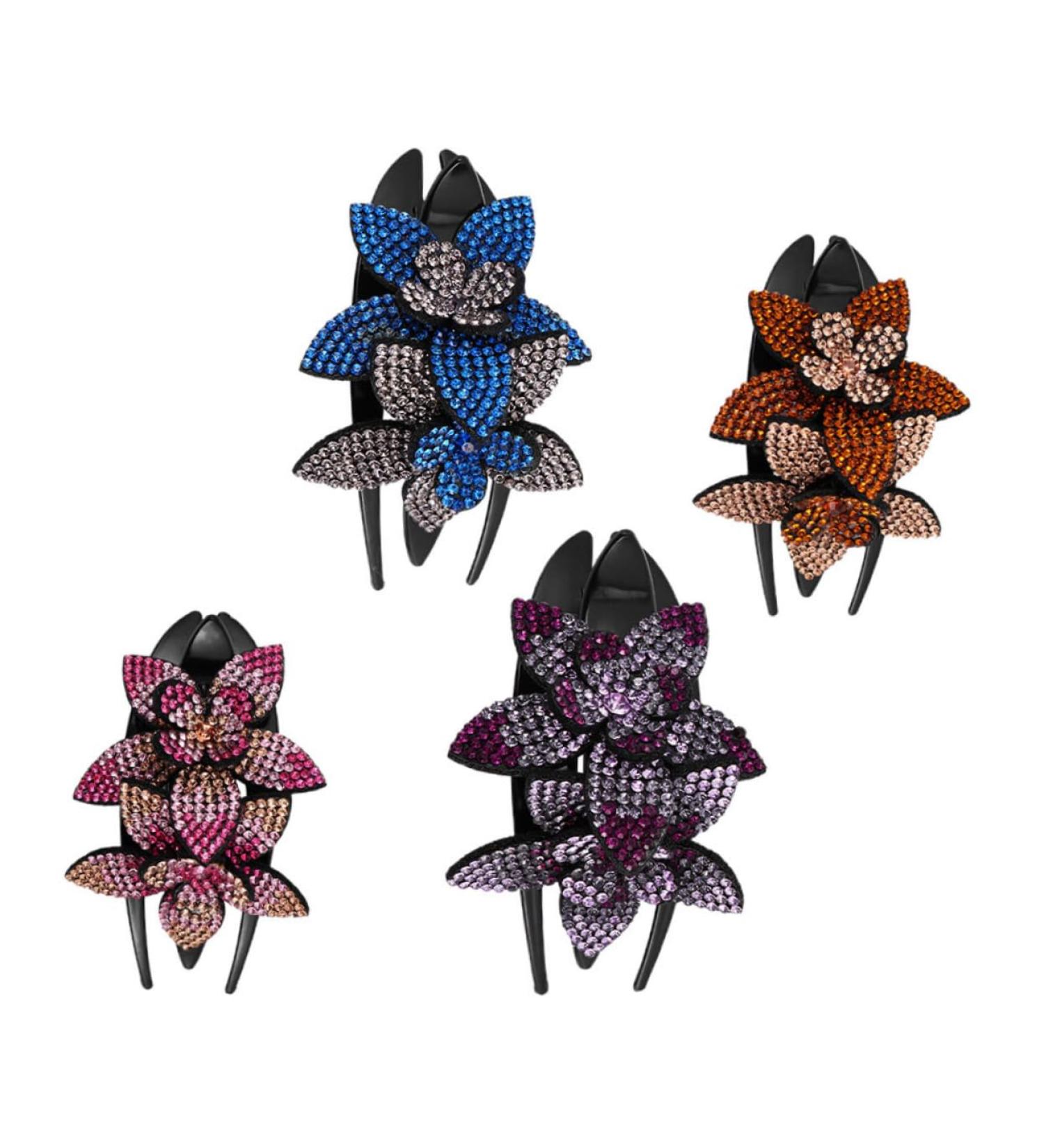 Beaupretty Hair Three-tooth clip rhinestone floral hair clips flower hairpin barrettes rhinestone headpiece rhinestone flower barrettes dense Miss rhinestone clip Clips - Buy Online on GoSupps.com