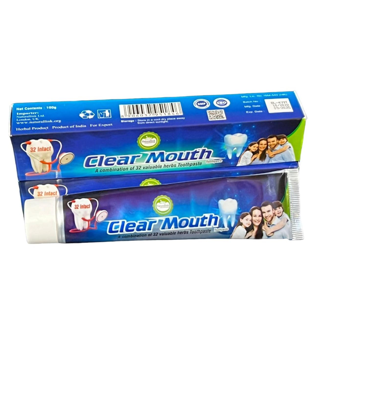 Clear Toothpaste | Made with Natural Ingredients | Combination of 32 Active Herbs 100ml 100% Natural Advanced Repair Tooth Enamel - Buy Online on GoSupps.com