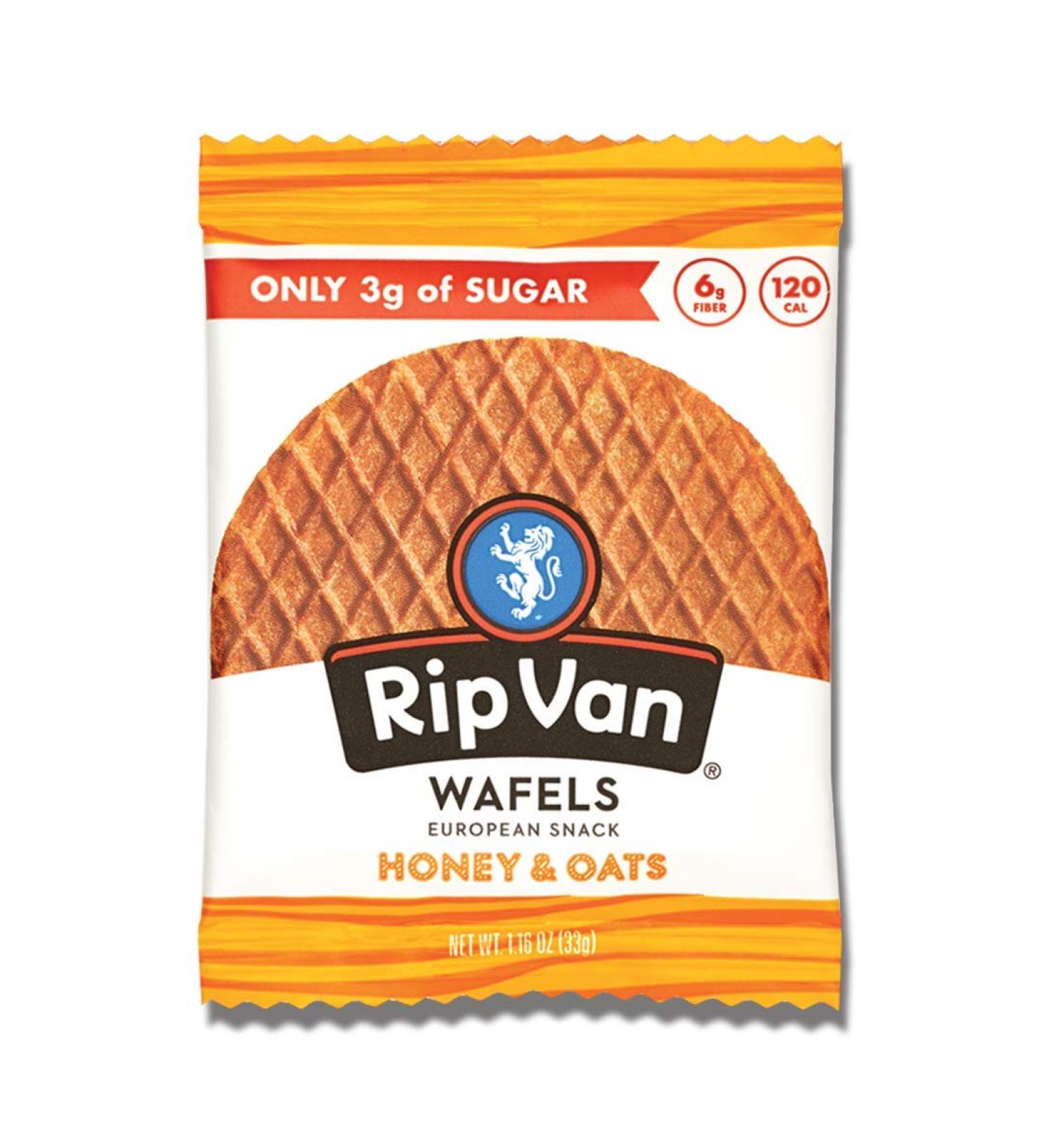 Rip Van Wafels Honey Oats Snack Wafels - 12 Pack (13.92 oz) | Delicious & Nutritious Treats - Buy Online on GoSupps.com