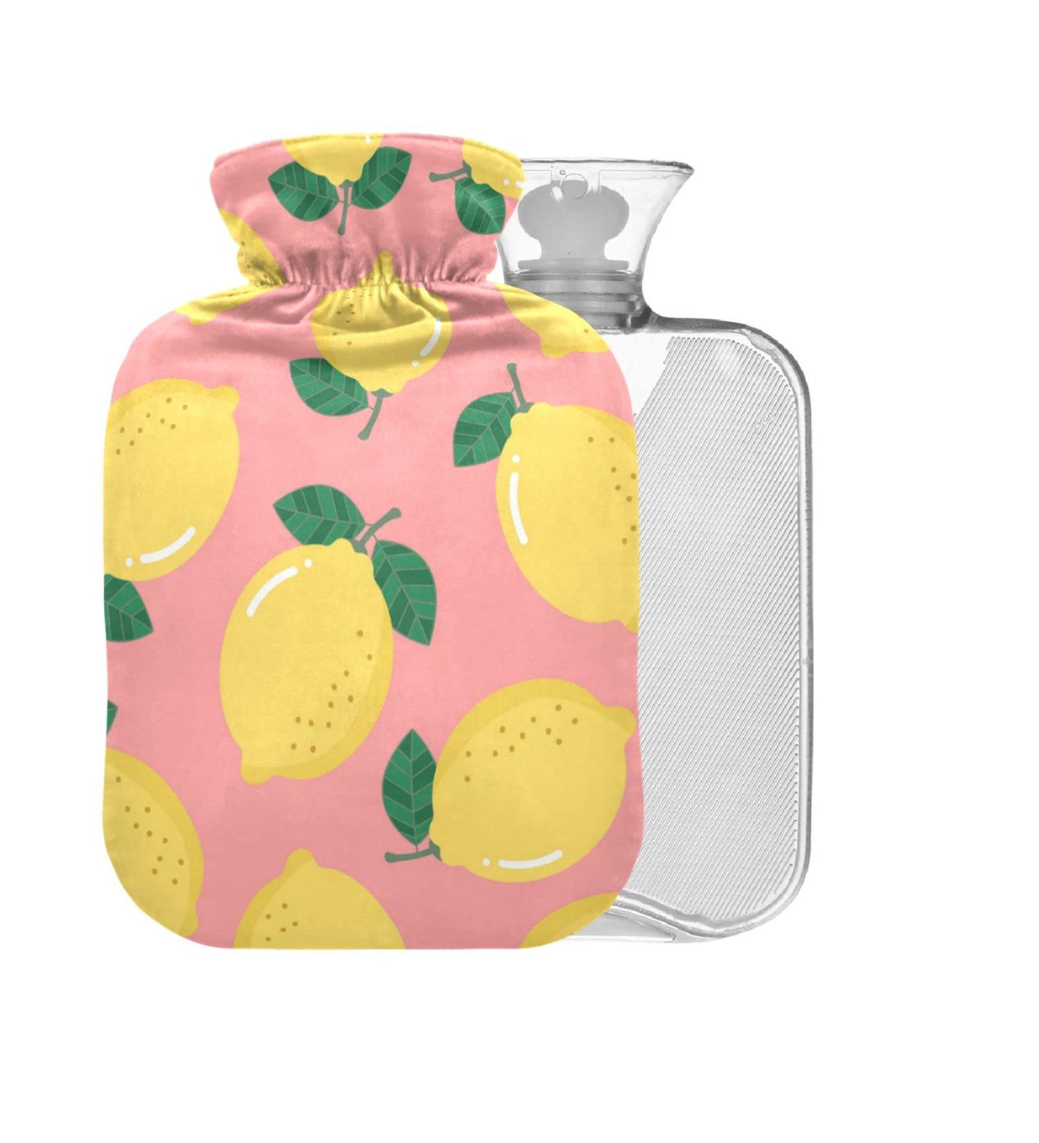 Lemon Organic Hot Water Bottle 1L - Small BPA Free Bag for Pain Relief Headaches & Neck Support - Buy Online on GoSupps.com