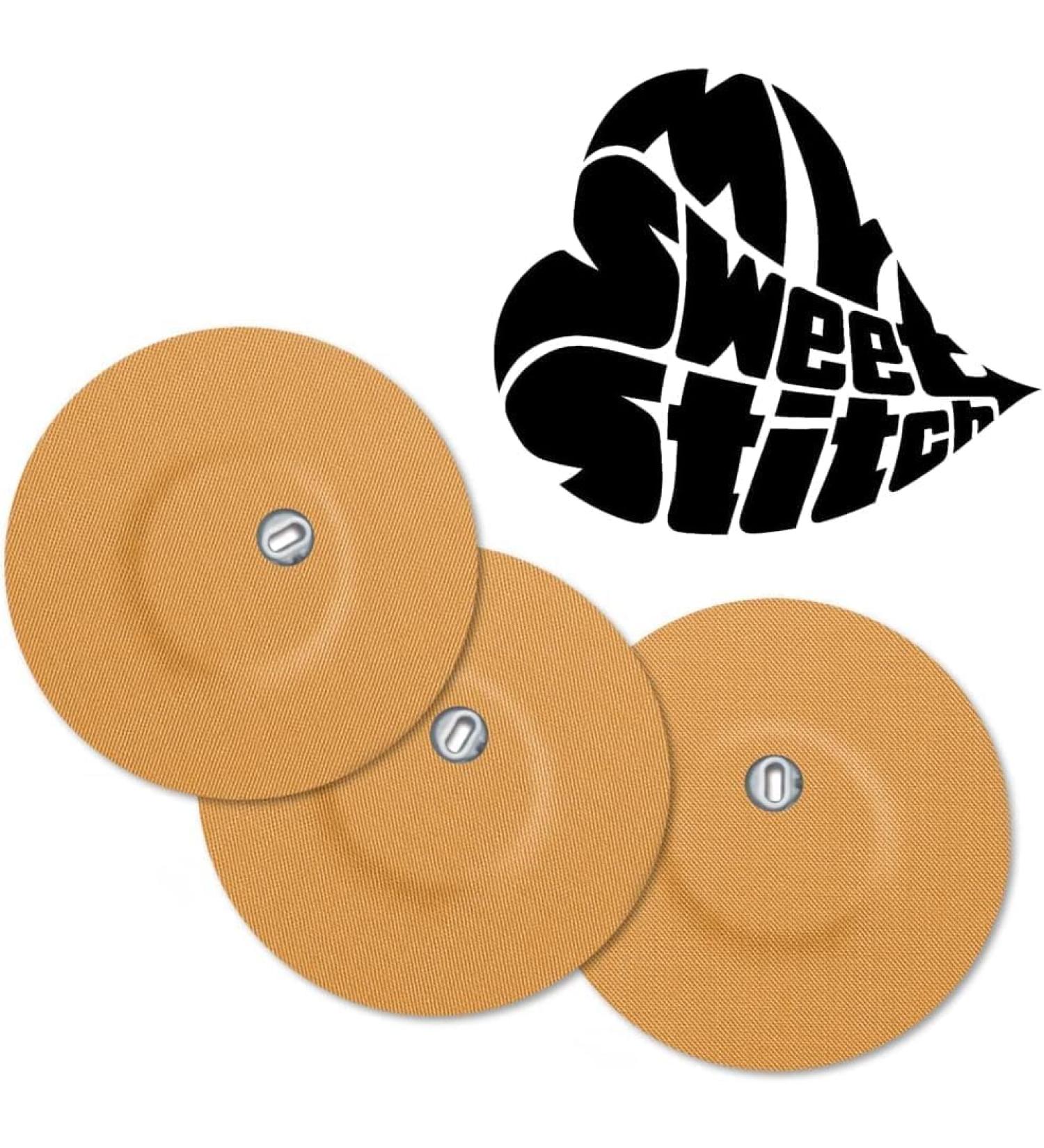 MySWeetStich - 10 Pack Freestyle Libre 3 Plaster | Skin-Friendly Waterproof & Breathable | Made in Germany | Beige 60mm with Ventilation Hole - Buy Online on GoSupps.com