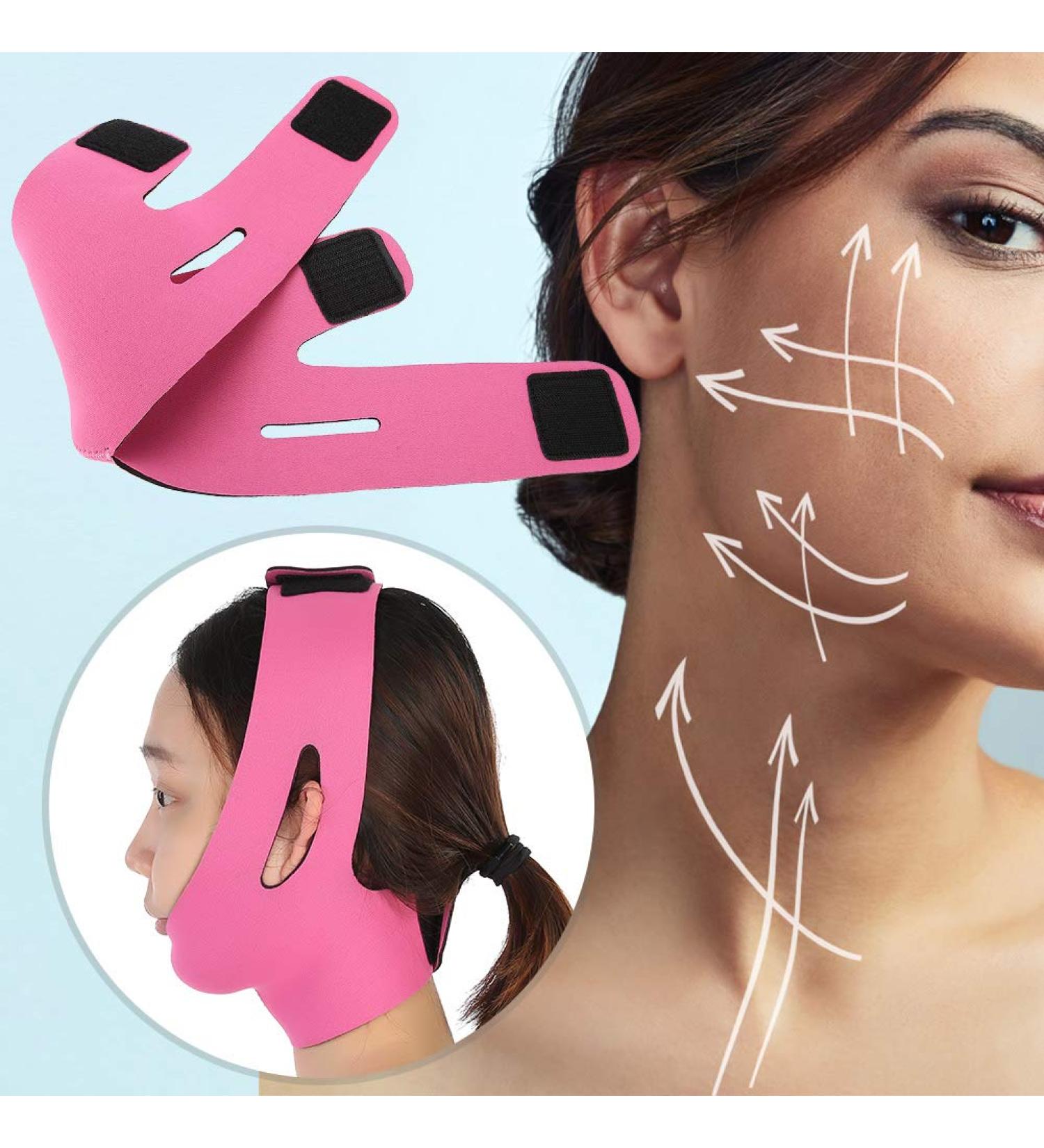 Face V Shaper Bandage - Double Chin Skin Relaxation Belt | Breathable Face Lifting Solution for TV & Play - Buy Online on GoSupps.com