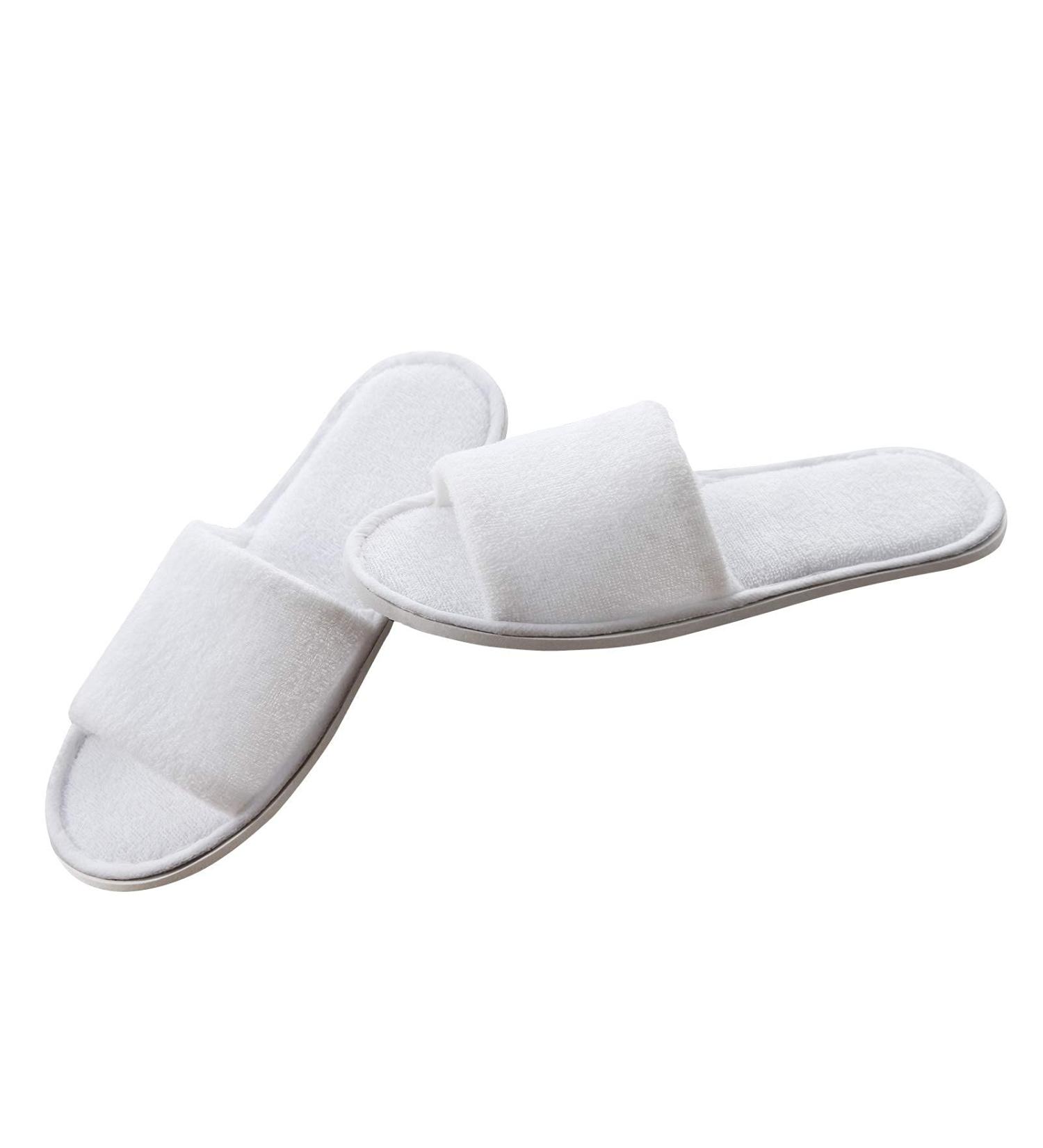 KabinChiu 6 Pairs Disposable Spa Slippers White - Universal Size for Hotel, Home, Nail Salon - Non-Slip Open Toe Design for Women and Men - Buy Online on GoSupps.com