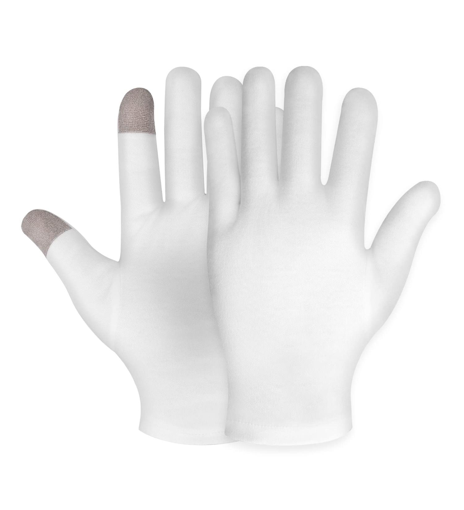 WLLHYF Moisturizing Gloves - White Cotton Touch Screen Gloves for Men & Women | Overnight Spa Cosmetics Treatment for Dry Hands | 1 Pair - Buy Online on GoSupps.com