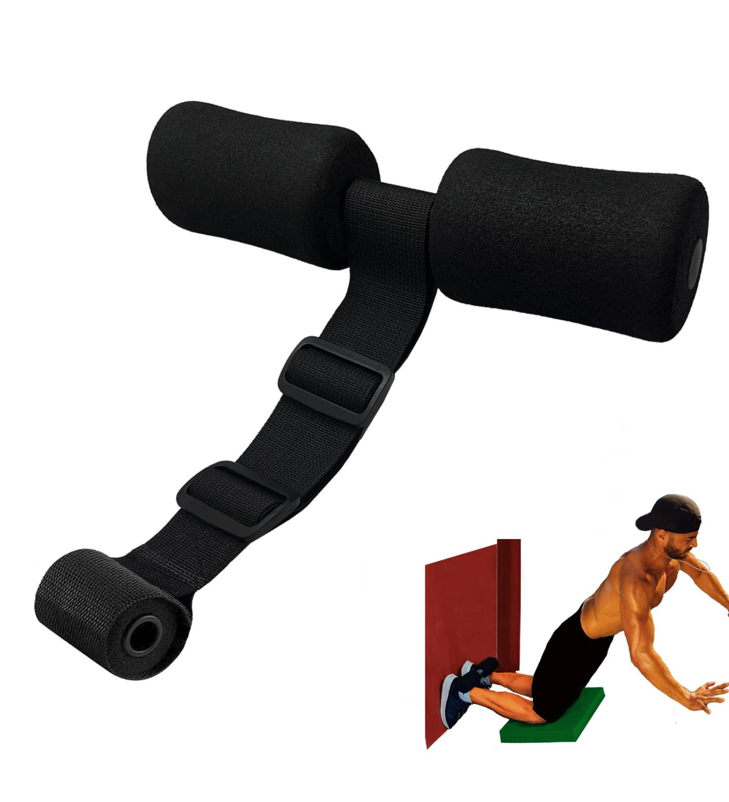 Denlydom Nordic Hamstring Curl Strap: Portable Ab & Leg Exercise Equipment for Fitness Workouts - Adjustable Sit Up Assistant with Door Anchor for Nordic Curls & Spanish Squats - Buy Online on GoSupps.com