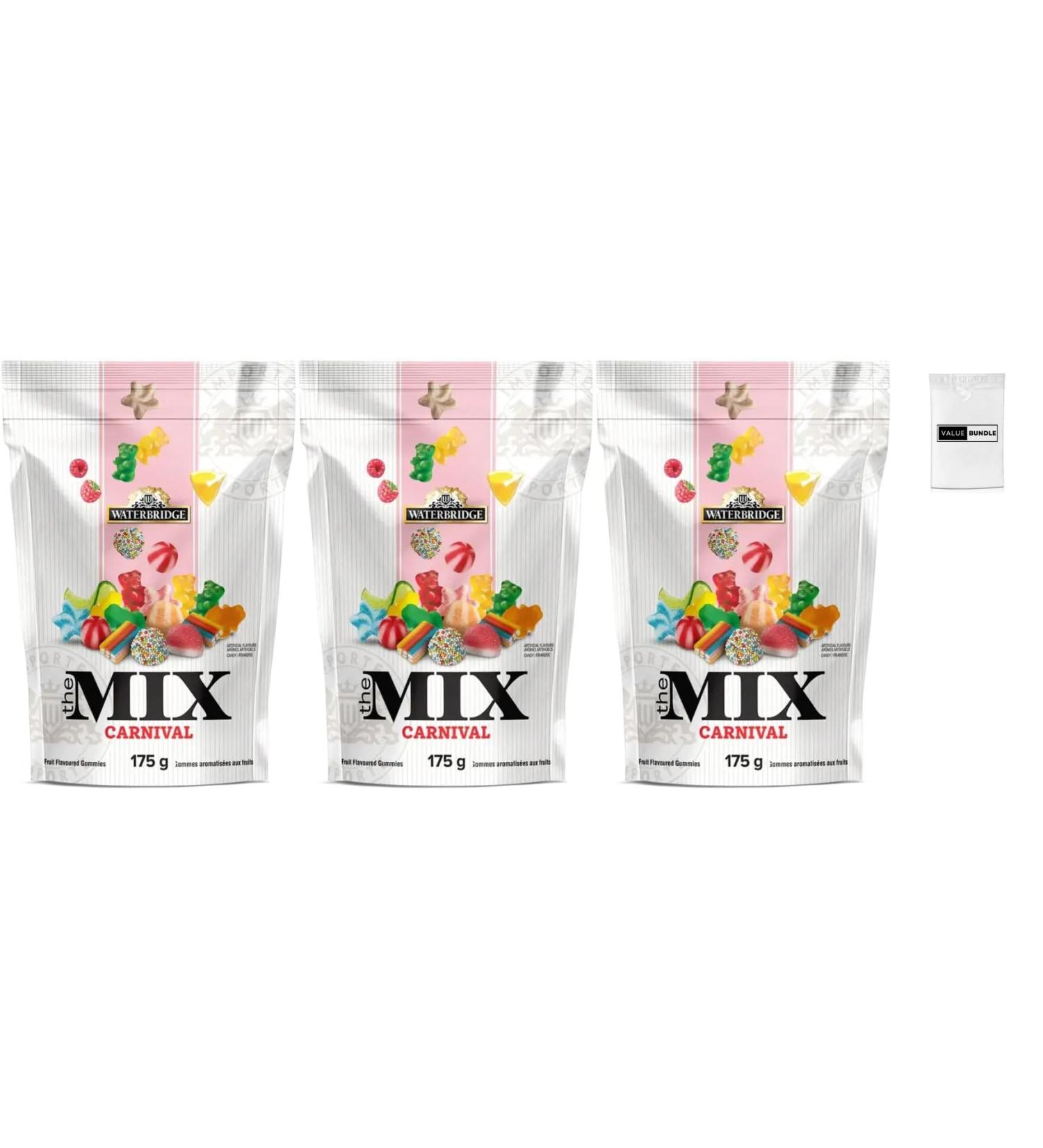 Value Bundle: Waterbridge Candy - CARNIVAL MIX CANDY Gummies - Snacks & Candies For Adults and Kids - Bonbon - Gummy Candy - Custom Value Bundle Package of 3 (Carnival Mix Candy) - Buy Online on GoSupps.com