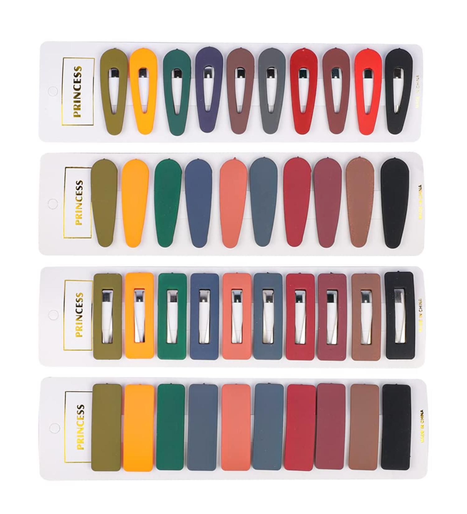 40 Pcs Metal Snap Hair Clips for Girls - Hair Barrettes Accessories | Hair Pins Type 1 - Buy Online on GoSupps.com