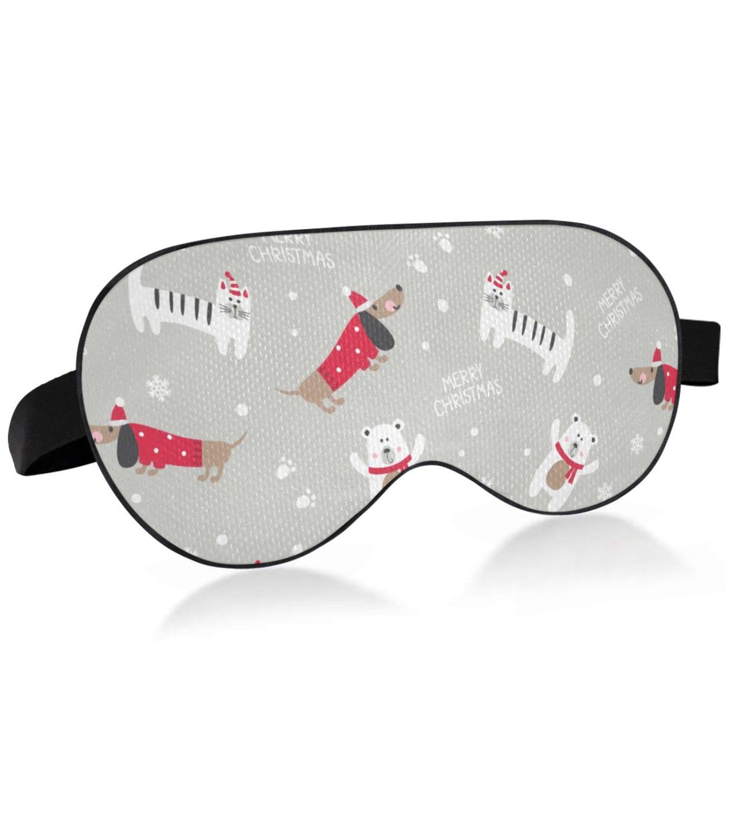 Haskirky Light Blocking Eye Mask - Breathable & Adjustable for Men and Women | Ideal for Travel, Yoga, Meditation, Office, Deep Sleep | Comfortable & Smooth | Great Gift for New Year & Christmas - Buy Online on GoSupps.com
