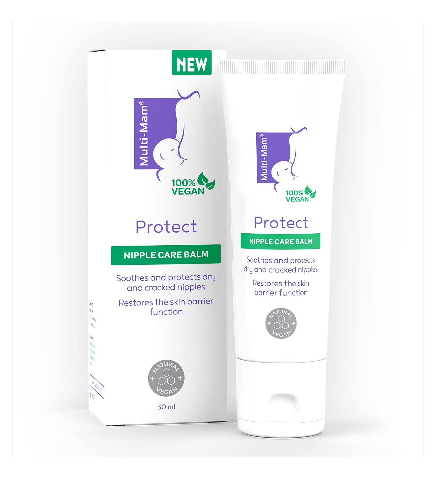 Multi-Mam Protect Nipple Cream - Soothes & Protects Dry Cracked Nipples - Breastfeeding Nipple Balm - 30ml - Buy Online on GoSupps.com