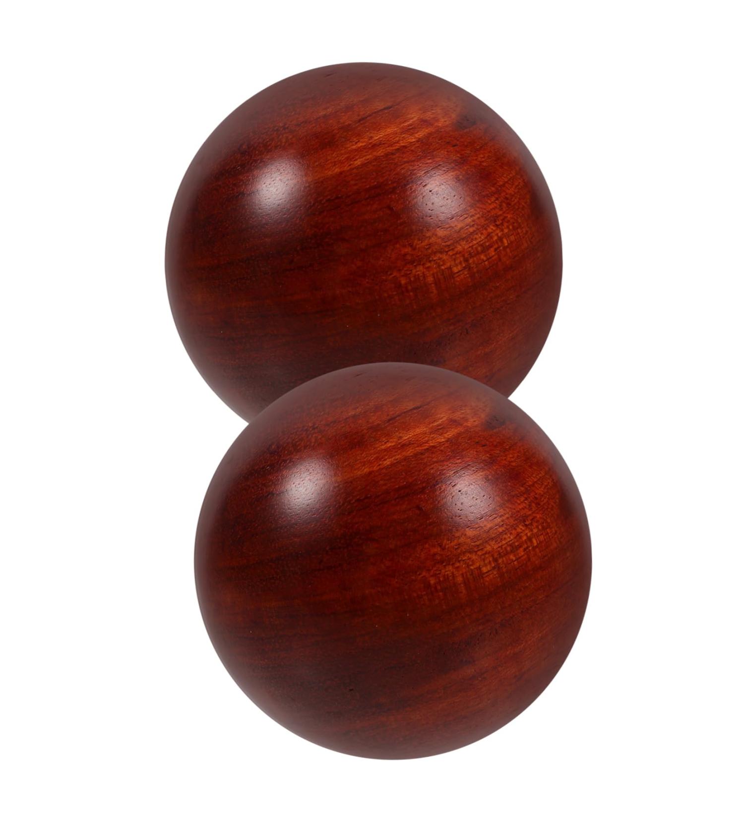 Beaupretty Wooden Handicraft Massage Balls - 4 PCS Stress-Relief & Muscle Stretching Tools - 5x5cm Mahogany & Bamboo Gymnastics Balls - Buy Online on GoSupps.com