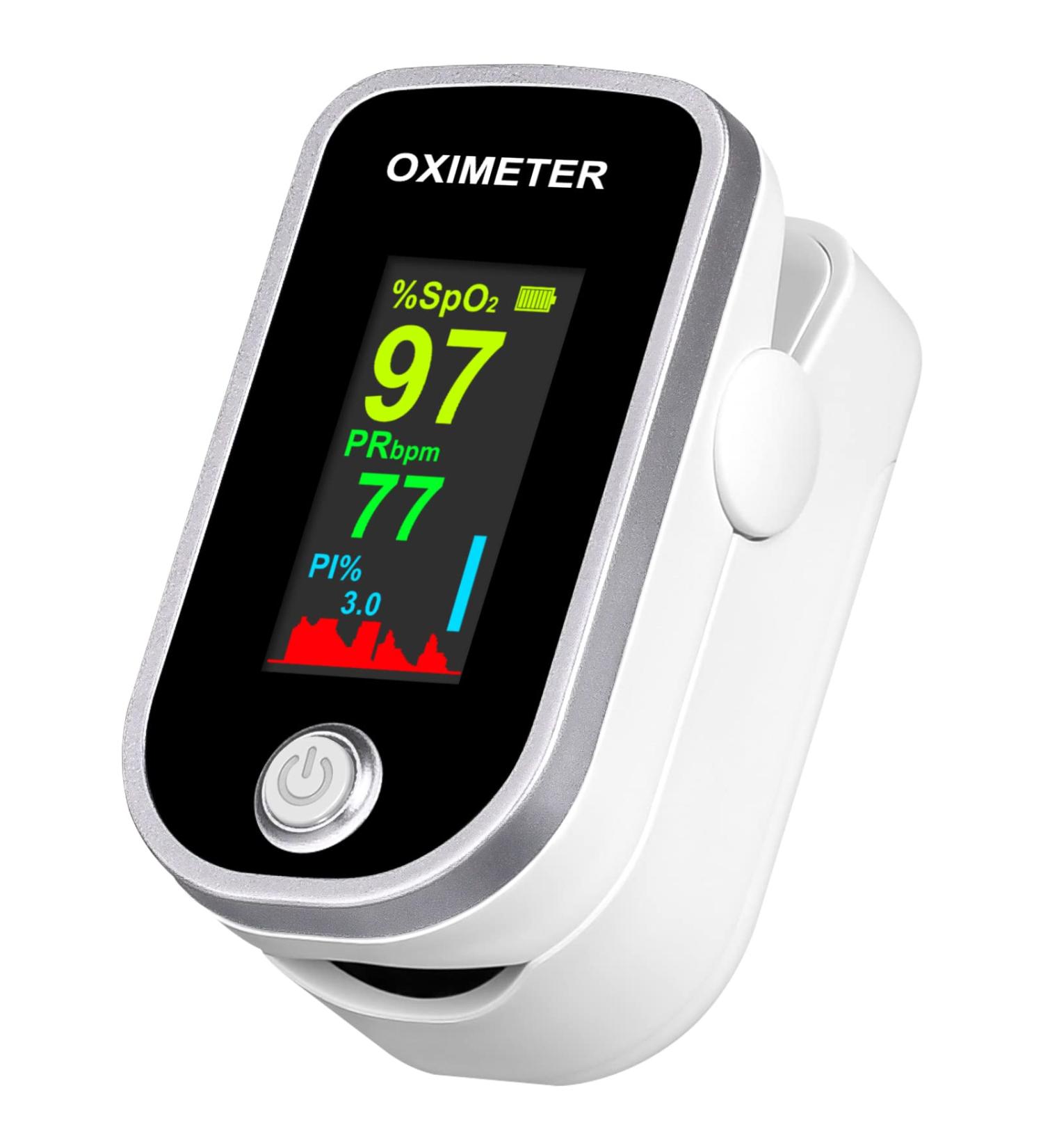 Pulse Oximeter Fingertip - Blood Oxygen Saturation Monitor with Heart Rate - Fast SpO2 Reading - TFT Screen - Lanyard Included - Buy Online on GoSupps.com