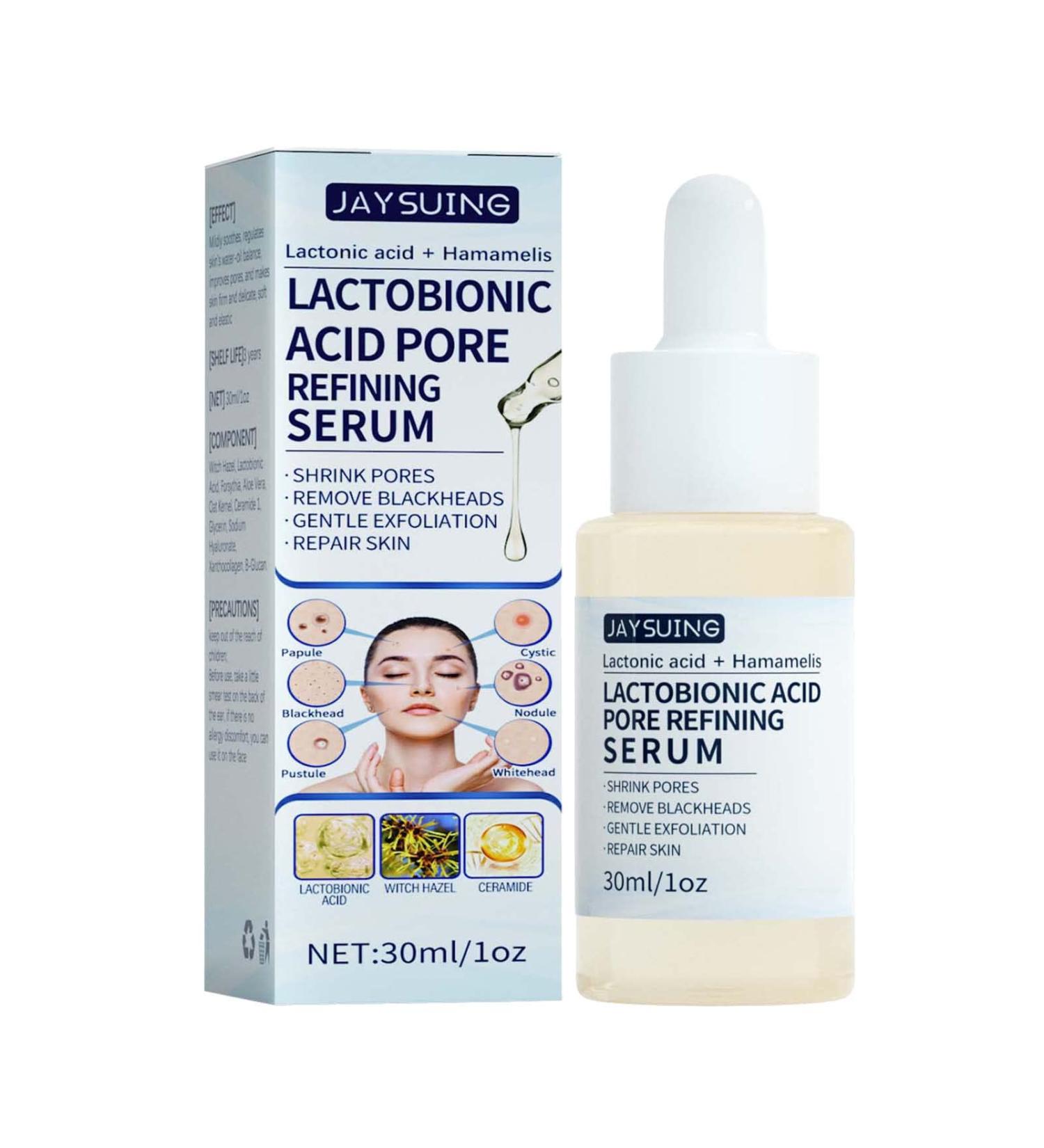 5 PCs Lactobionic Acid Pore Tannerization Oil - Gentle 30ml Facial Pore Shrinking Solution for Perfect Skin - Instant Results by Fulenyi - Buy Online on GoSupps.com