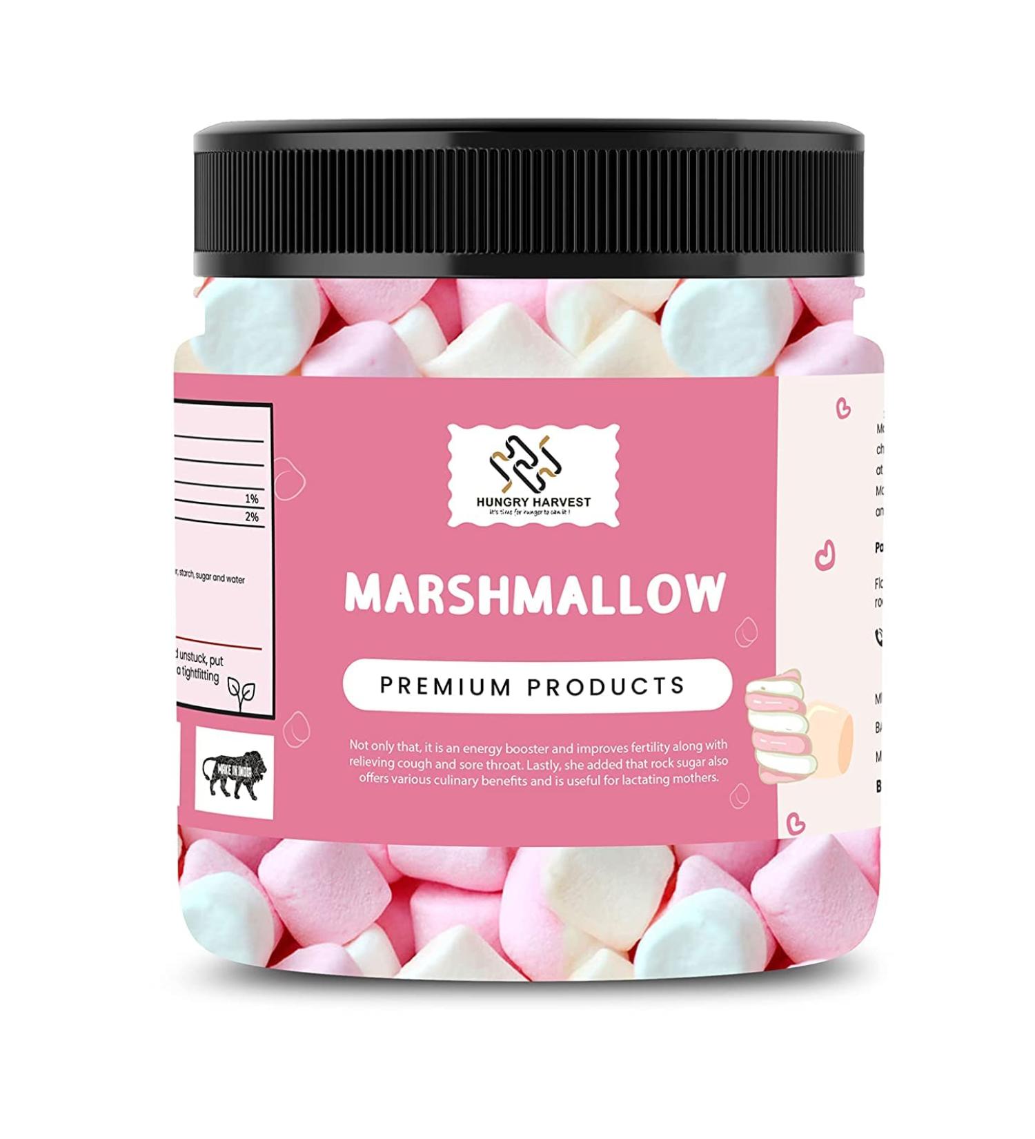 Hungry Harvest Marshmallows 100% Vegan - Assorted Fruit Flavours 150 gms_Packing May Vary