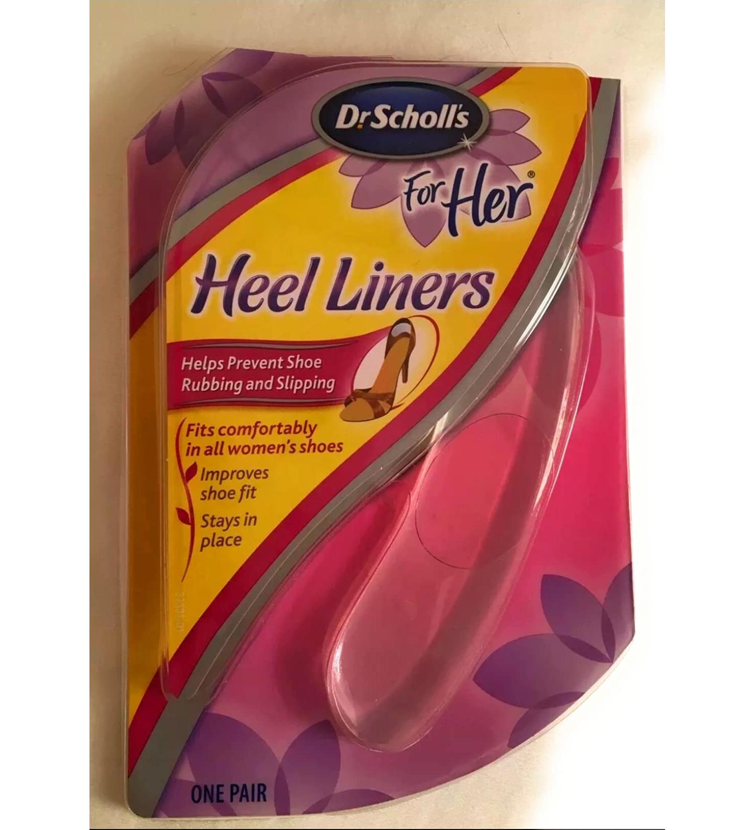 Dr. Scholl's For Her Heel Liners - Comfortable & Supportive Gel Inserts for Women - 1 Pair - International Shipping Available - Buy Online on GoSupps.com