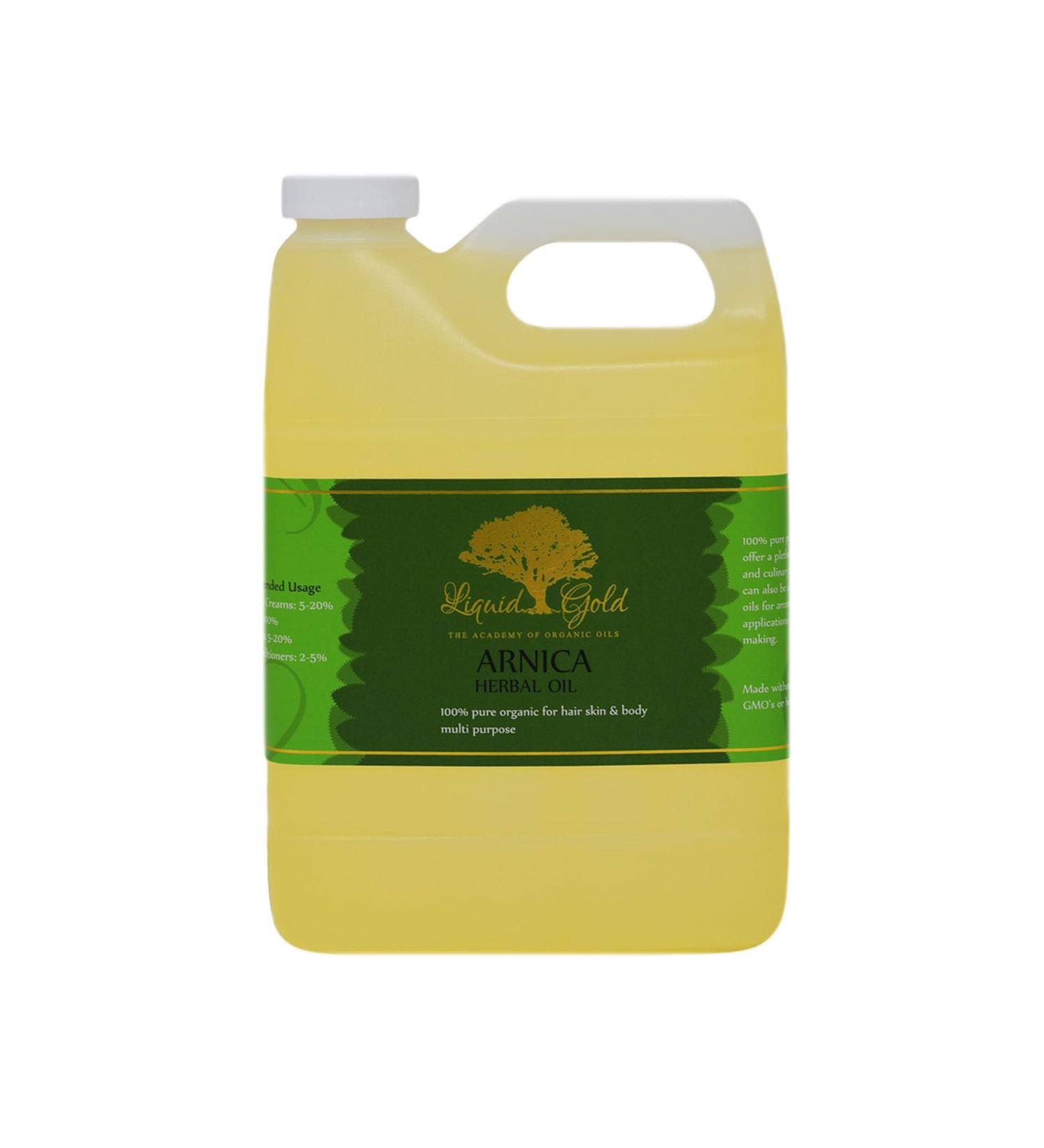Liquid Gold Inc 32 Fl.oz Arnica Herbal Oil 100% Pure & Organic for Skin Hair and Health Care - Buy Online on GoSupps.com