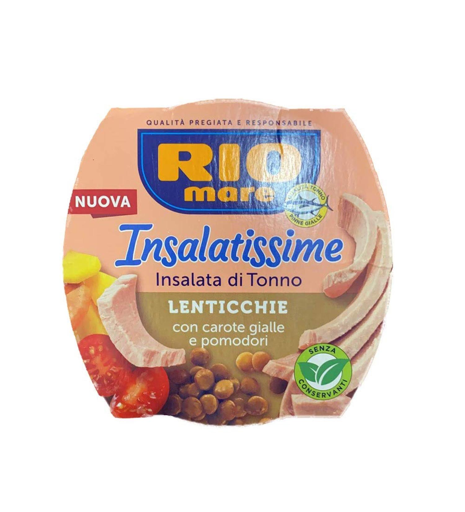 Rio Mare 12 x Rio Mars Insalatissime Insalata Tonno Lenticchie tonine visa loads yellow roots and tomatoes 160 g sideandshill dish