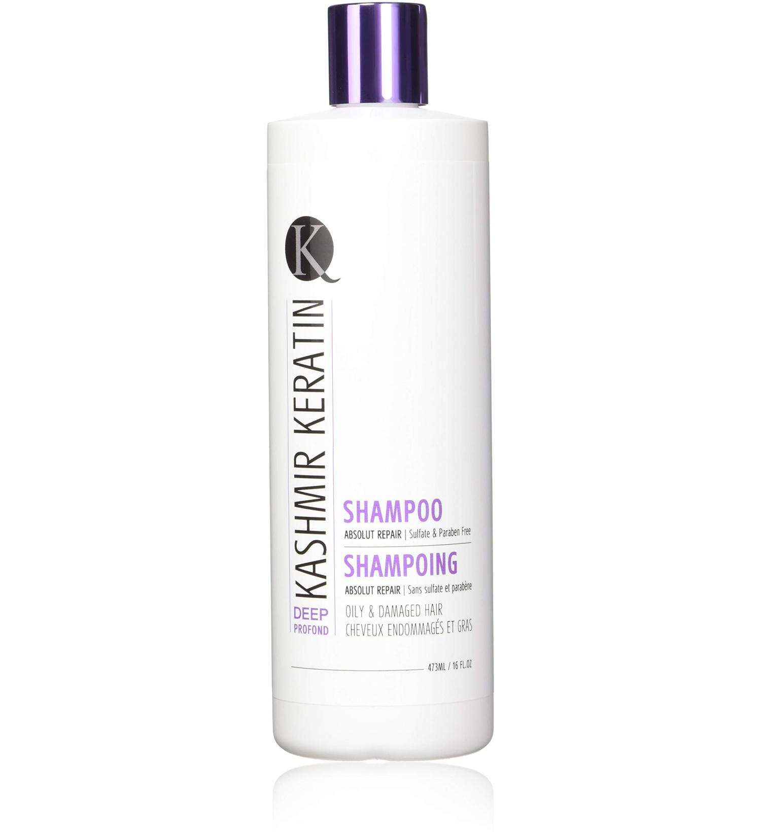 Shampoo- Deep Ideal for Oily Hair - Absolute Repair Smoothing Treatment for Healthier Vibrant Hair- Sulfate & Paraben Free (16 Fl Oz)