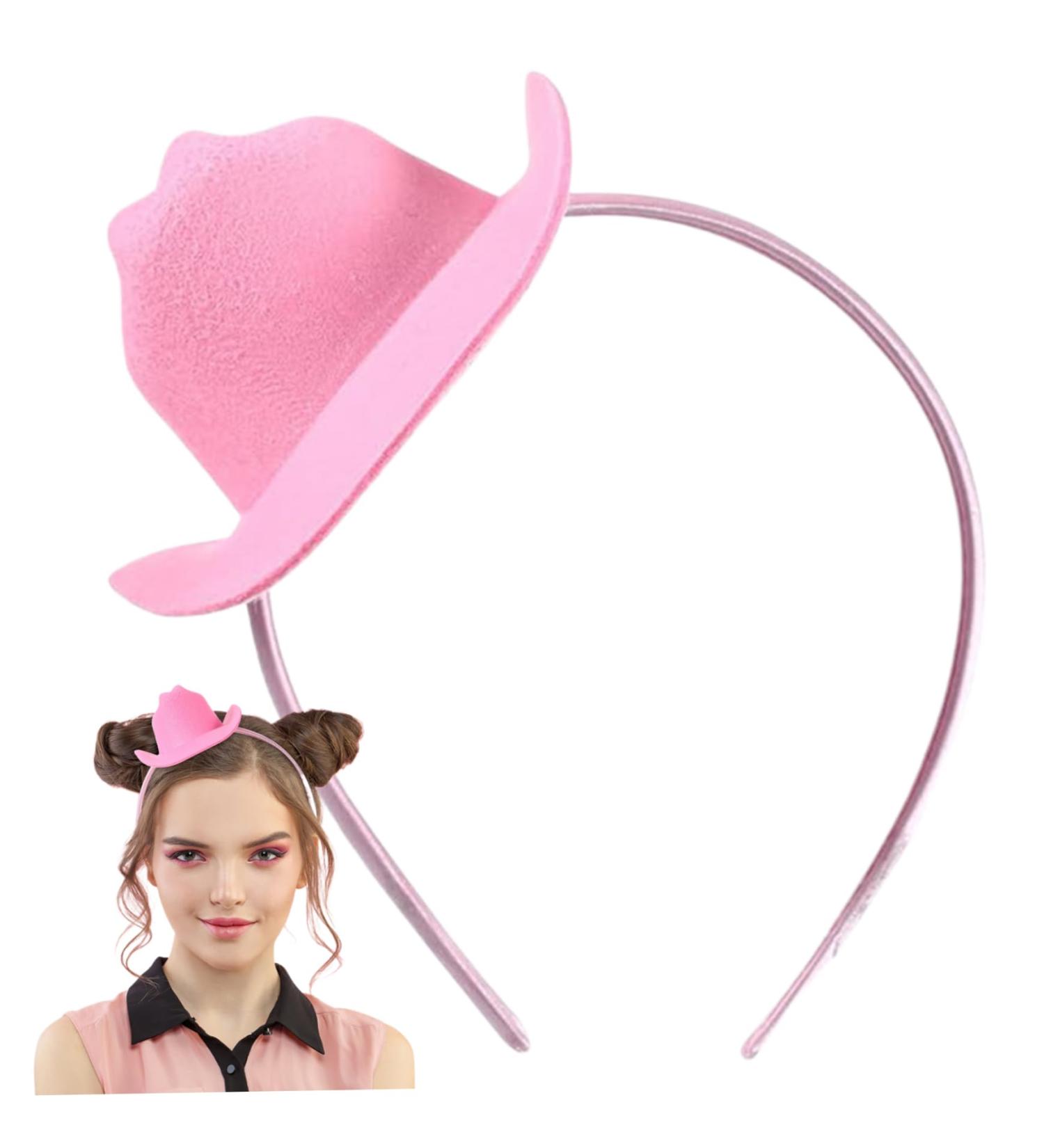 Cowboy Hat Headband Cute Mini Cowgirl Hat One Size Fits Most Tiny Cowboy Hat Detachable Polyester Western Costume for Women for Masquerade Party Headbands - Buy Online on GoSupps.com