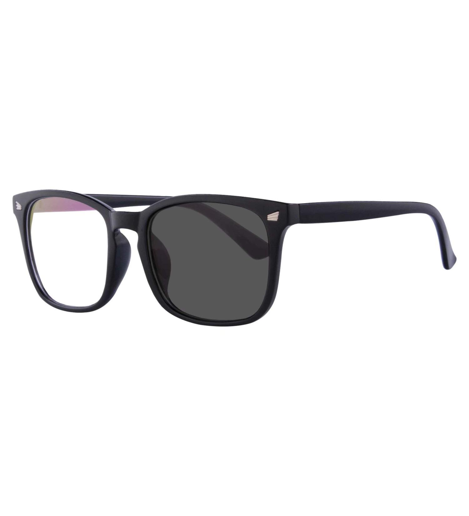Buy Shinu Photochrome Multifocus Anti-Blue Light Glasses for Men - 8068 C2 Matt Black 0.00 to 1.50 - Progressive Reading & Computer Glasses - Buy Online on GoSupps.com
