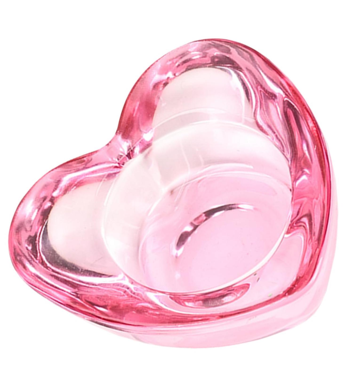 minkissy Nail Cup Glass Nail Art Cup Dappen Dish Cup Manicure Art Dish Crystal Nail Art Dappen Bowl Acrylic Nail Supplies Acrylic Nail Tools Jewelry Dish High Transparency Bracket Pink - Buy Online on GoSupps.com