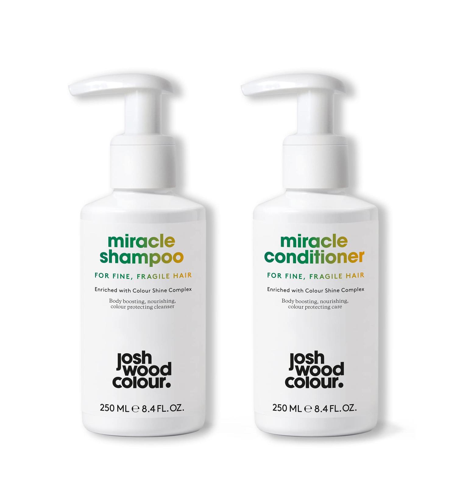 Josh Wood Colour Miracle Shampoo and Conditioner for Fine/Fragile Hair - Professional Duo - Buy Online on GoSupps.com