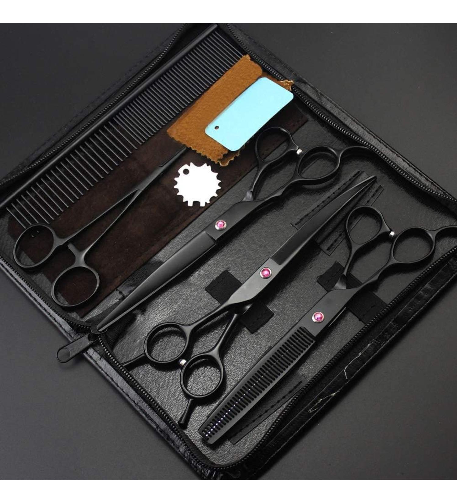 Left-Handed Professional Hairdressing Scissor Hair Cutting Kit Hair Tools Hair Scissors Straight Scissors Thinning Barber Scissors Salon 7.0 Inch(Color:B Size:7 inch Set) 7 inch set B - Buy Online on GoSupps.com