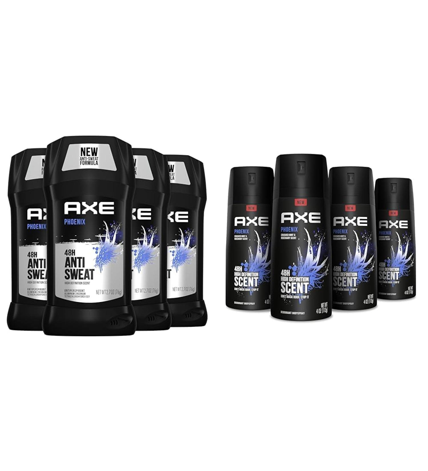 AXE Antiperspirant Deodorant for Men Phoenix 4PK 48H Sweat & Odor Protection for Long Lasting Freshness & Body Spray Deodorant For Long Lasting Odor Protection - Buy Online on GoSupps.com