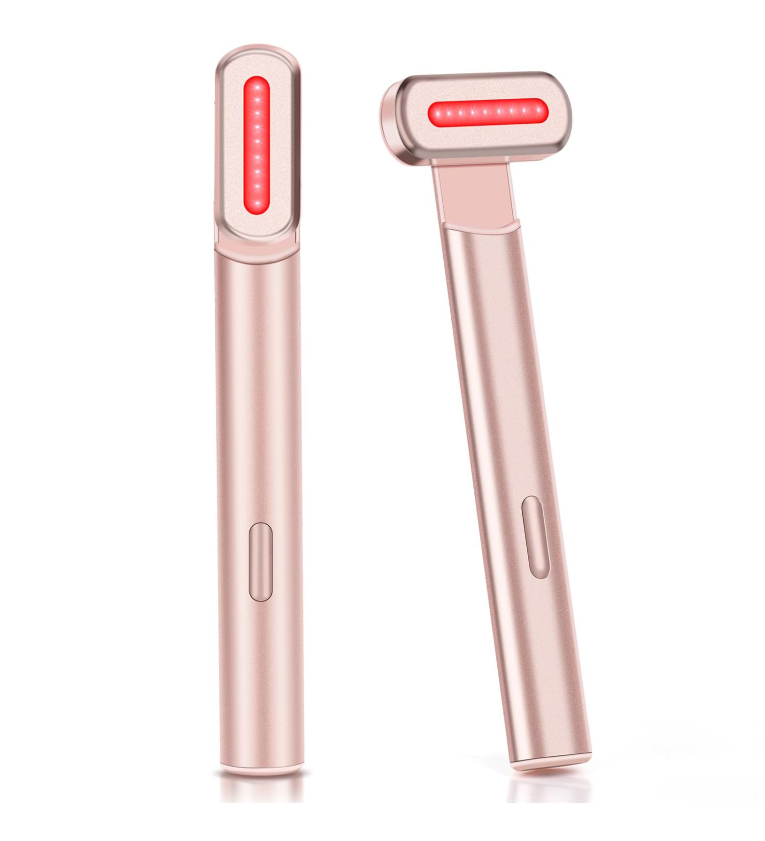 Red Light Therapy Device - 7 Colors LED Face Massager for Skin Rejuvenation Tightening & Lift - Rose Gold - Buy Online on GoSupps.com