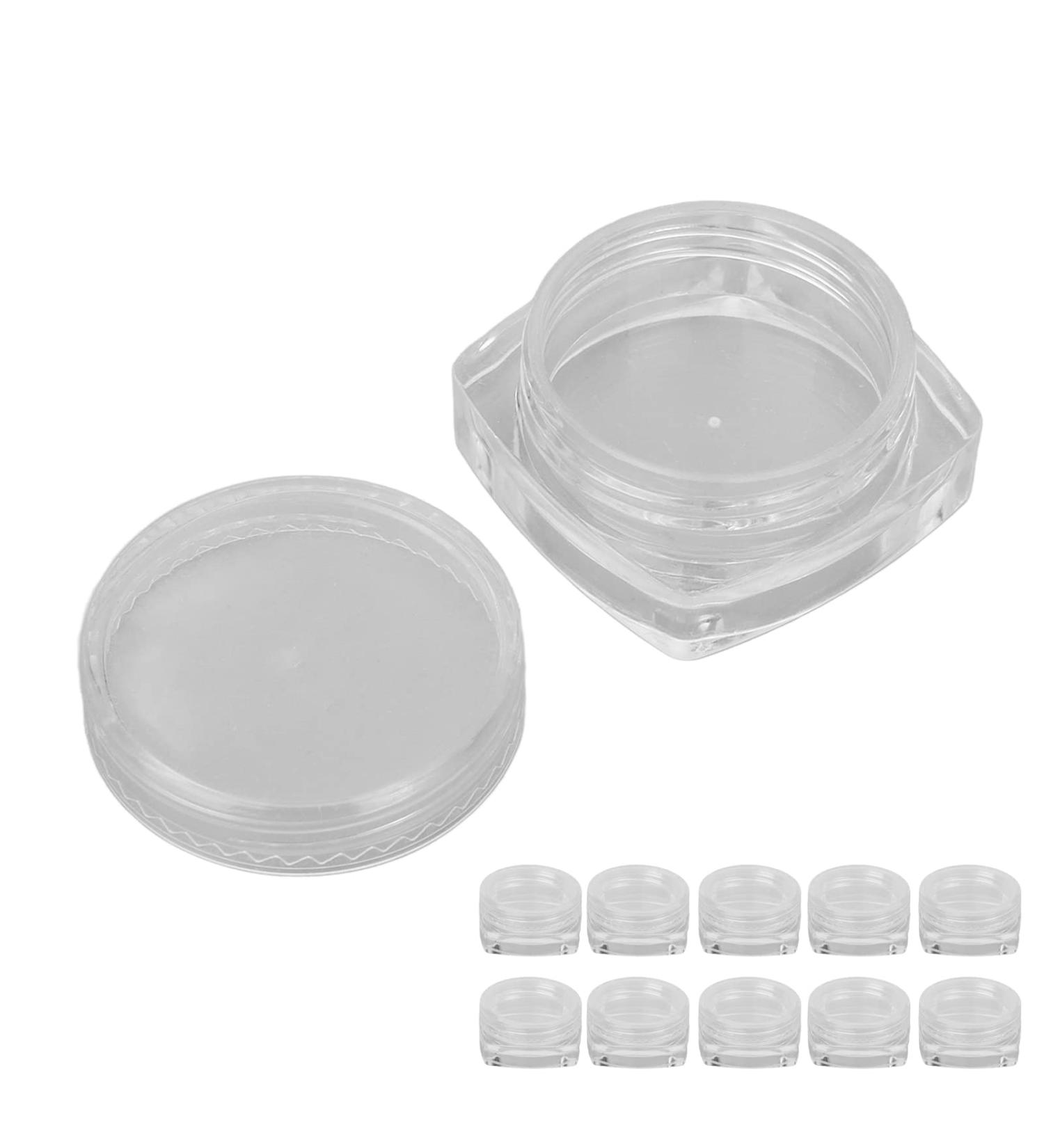 Entatial Nail Powder Container - Clear Glass Nail Art Storage for DIY Cosmetics - Buy Online on GoSupps.com