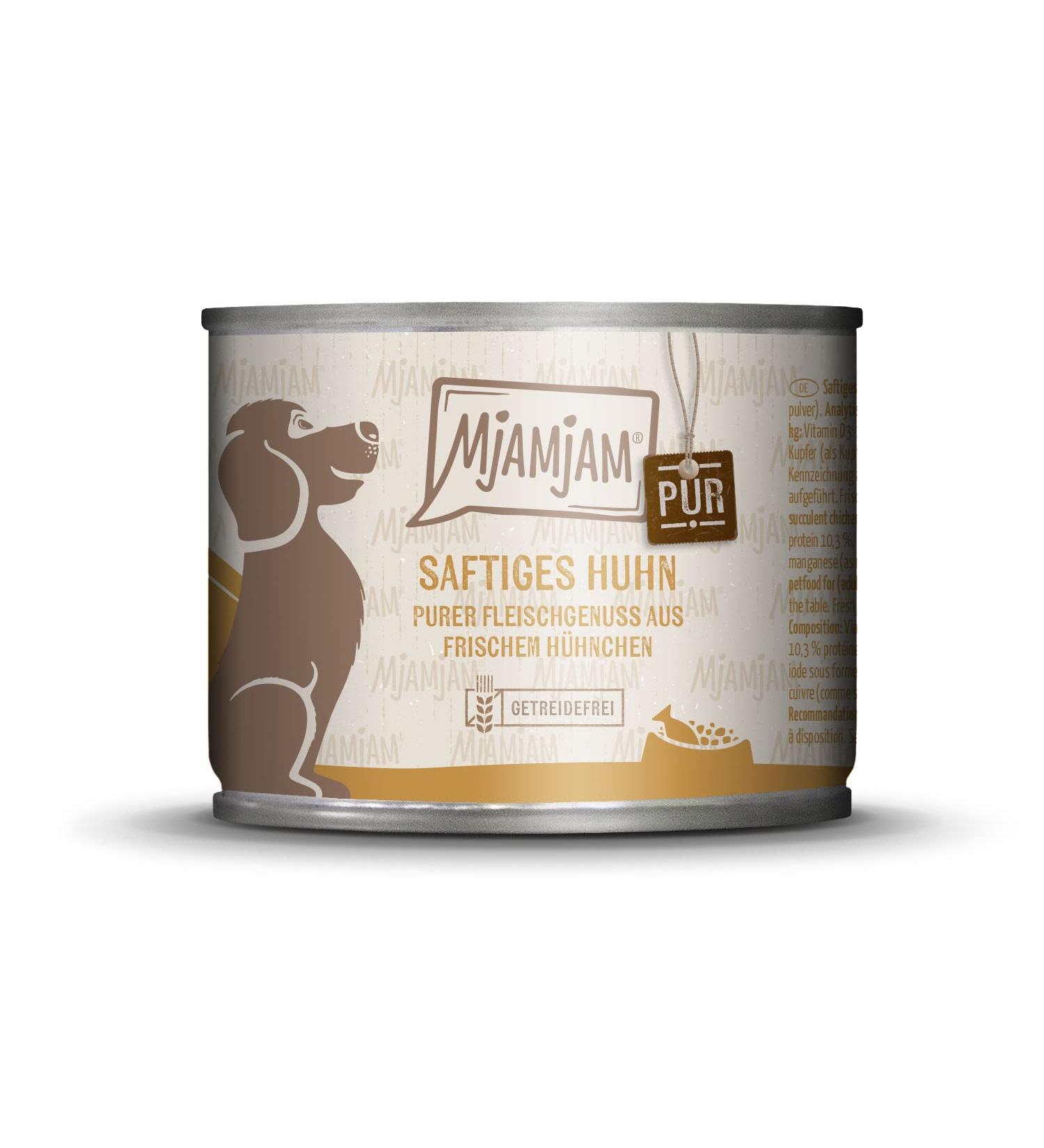 MjAMjAM - Premium Wet Food for Dogs - Pure Juicy Chicken 1 Pack (1 x 200 g) Grain Free with Extra Meat - Buy Online on GoSupps.com