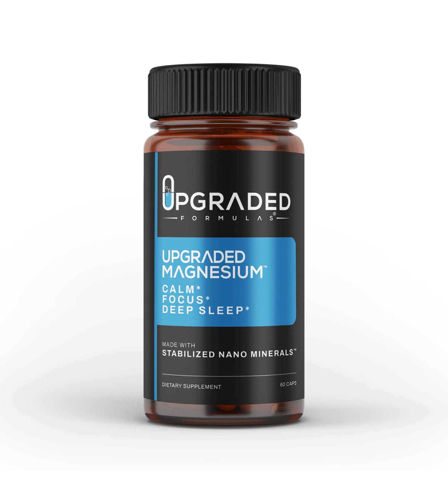 Upgraded Formulas Magnesium Supplement - Calming, Enhances Focus, Promotes Deep Sleep - 60 Capsules - Buy Online on GoSupps.com