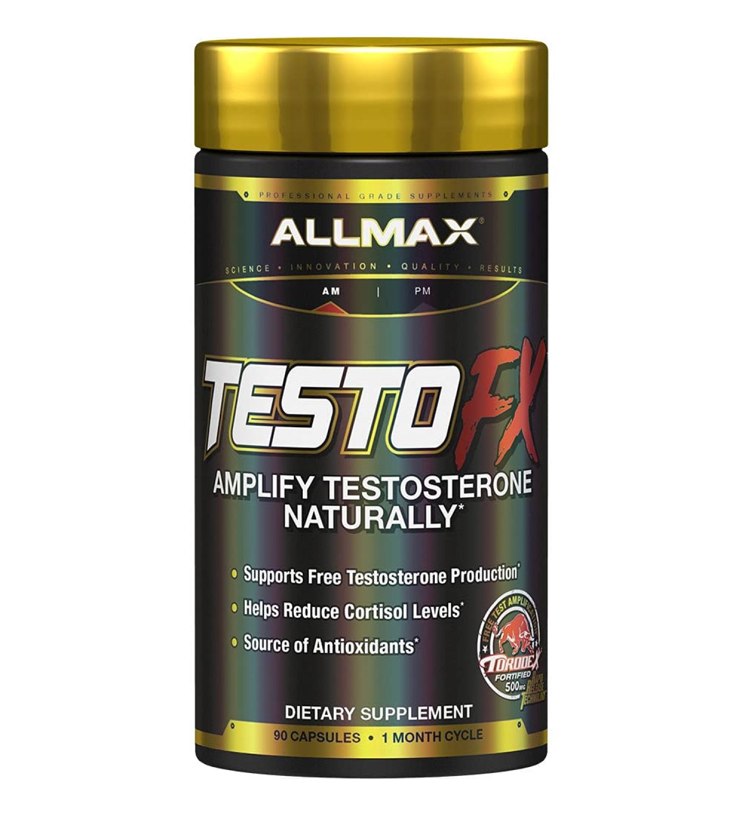 ALLMAX Nutrition TestoFX - Boost Testosterone Levels - 90 Capsules - Buy Online on GoSupps.com