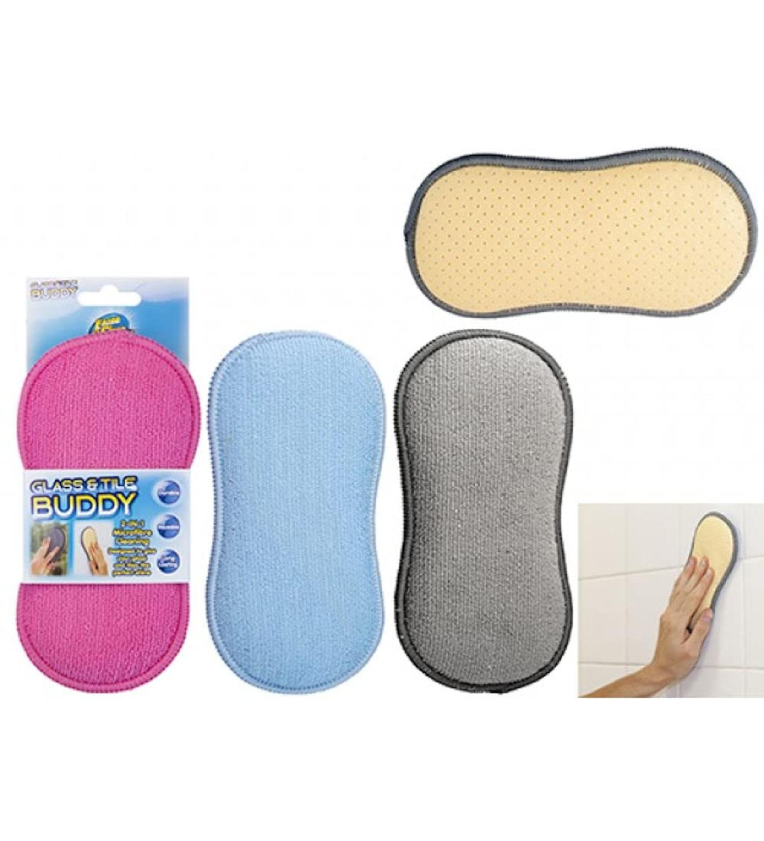 Cleaning Glass & Tile Buddy - Sponge Cleaner Pad Grout Streak Free Window Shower