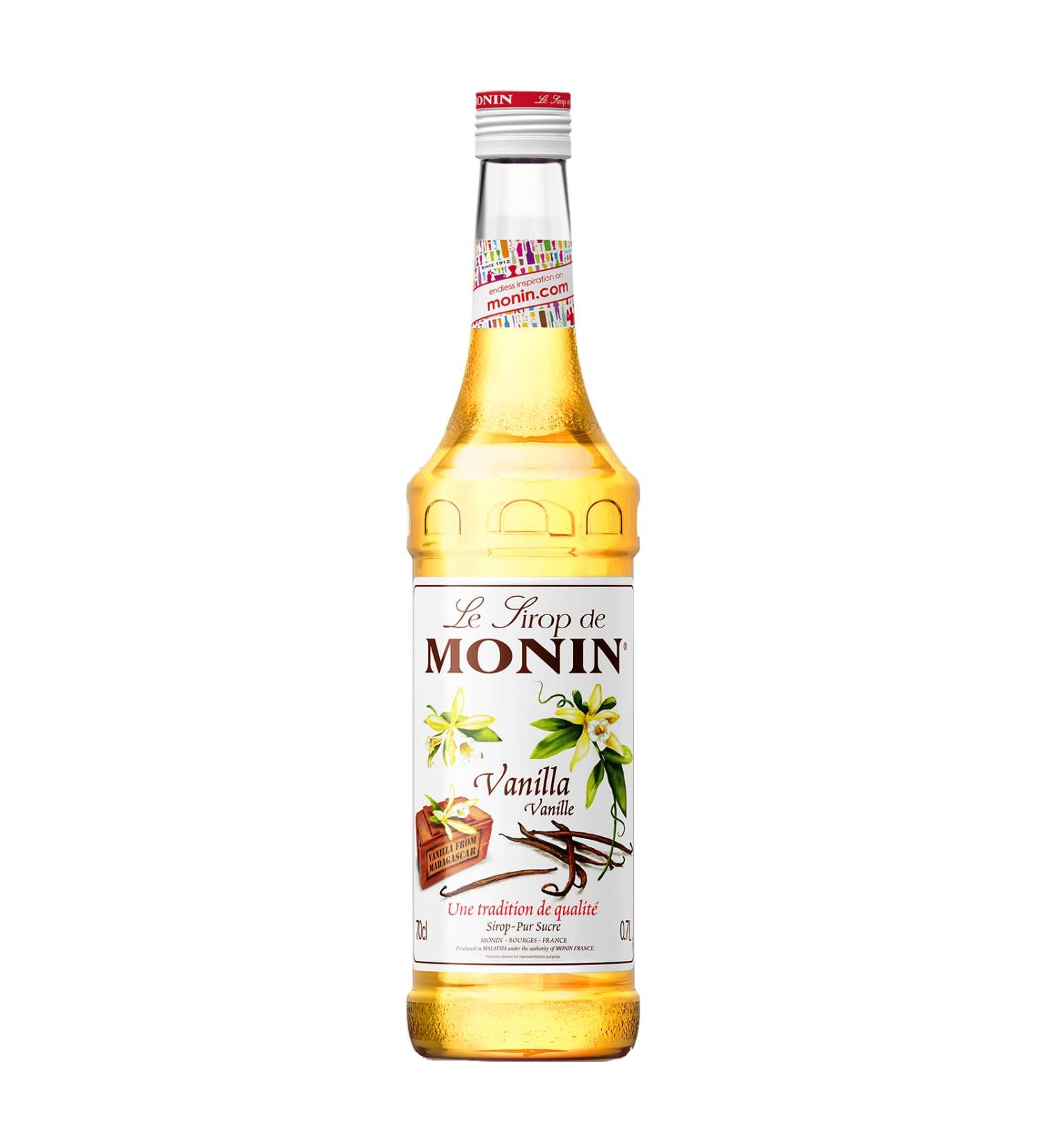 MONIN - Sirop de Vanille de Madagascar - Pour Caf Chocolat Chaud Capuccino ou Latte - Ar mes Naturels - Bouteille en Verre - 70 cl - Buy Online on GoSupps.com
