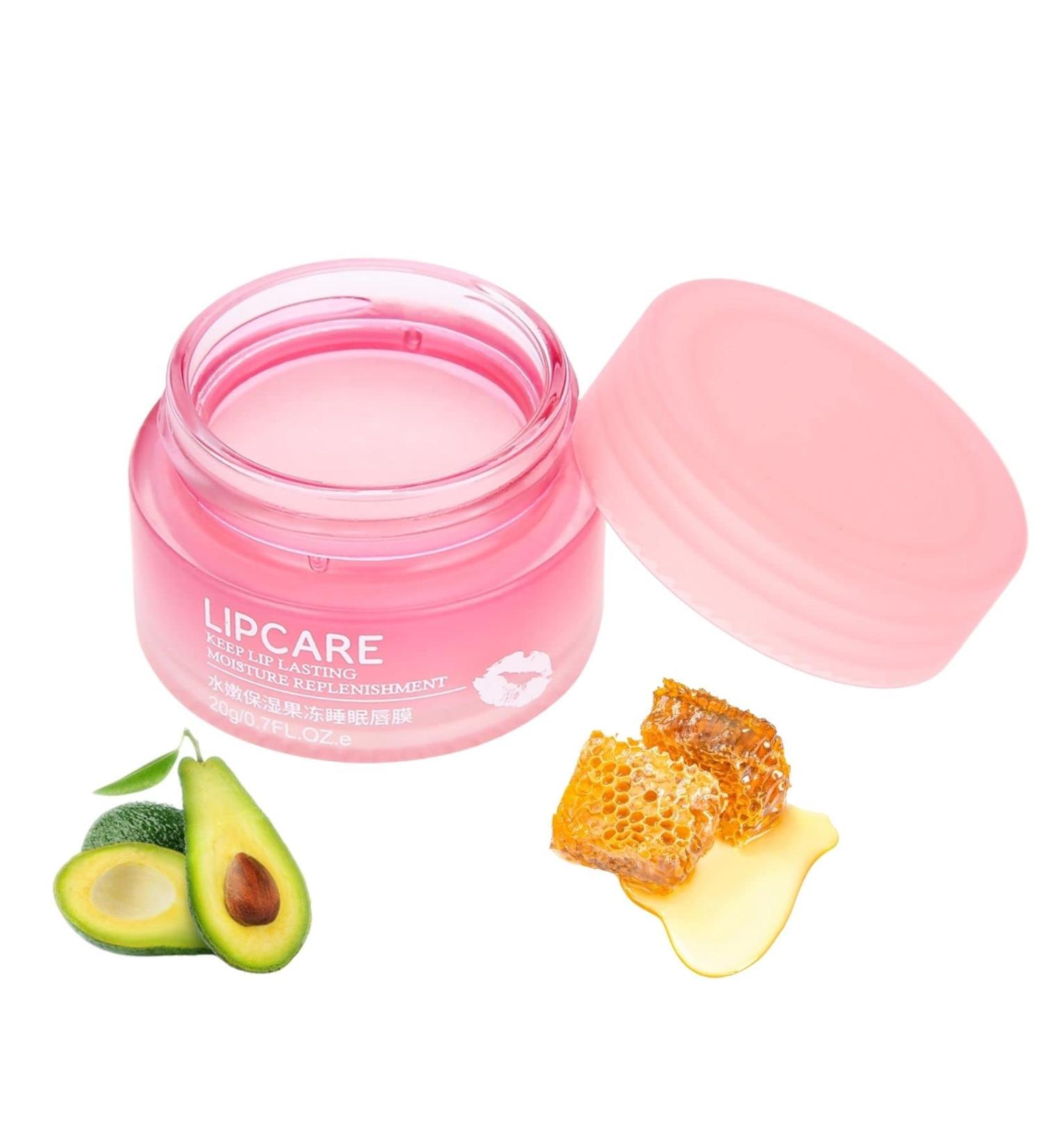 Lip Sleeping Mask Strawberry Moisturizin Lip Mask Fall Winter Lip Care Balm for Lighten Lip Lines Repairing Anti Aging Anti-Wrinkle Nourishing Unisex Use 20g - Buy Online on GoSupps.com