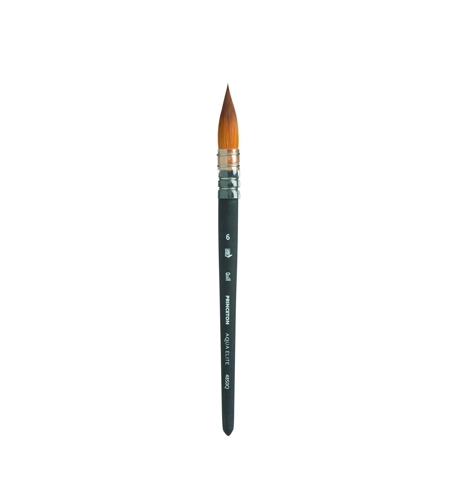 Princeton Aqua Elite 4850 Synthetic Kolinsky Quill Watercolor Brush - Size 6 - Buy Online on GoSupps.com
