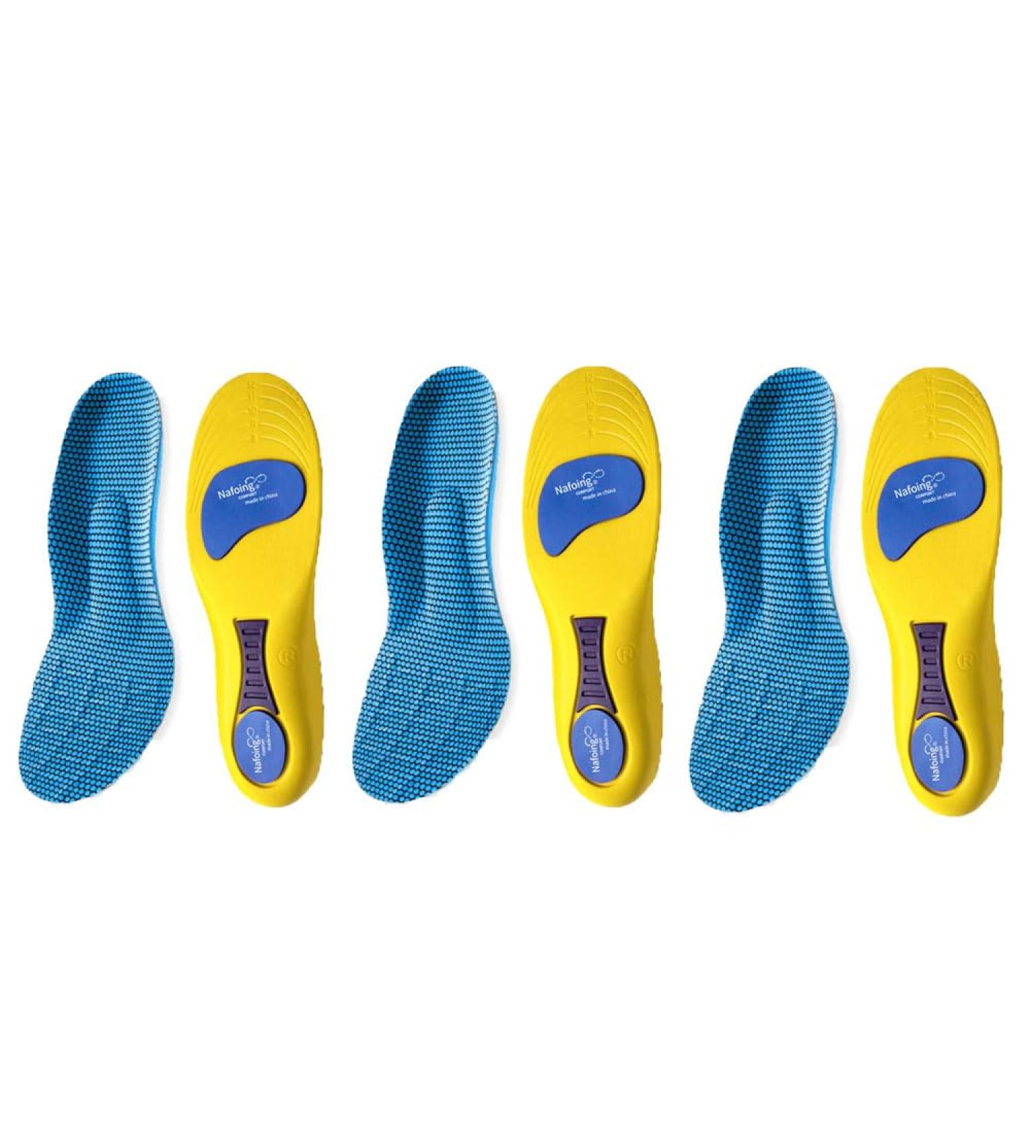 Norelie Comfysole Orthopedic Insoles Pressure Relief & Support for Flat Feet Plantar Fasciitis | Yellow 3-Pair Size 41-42 - Buy Online on GoSupps.com
