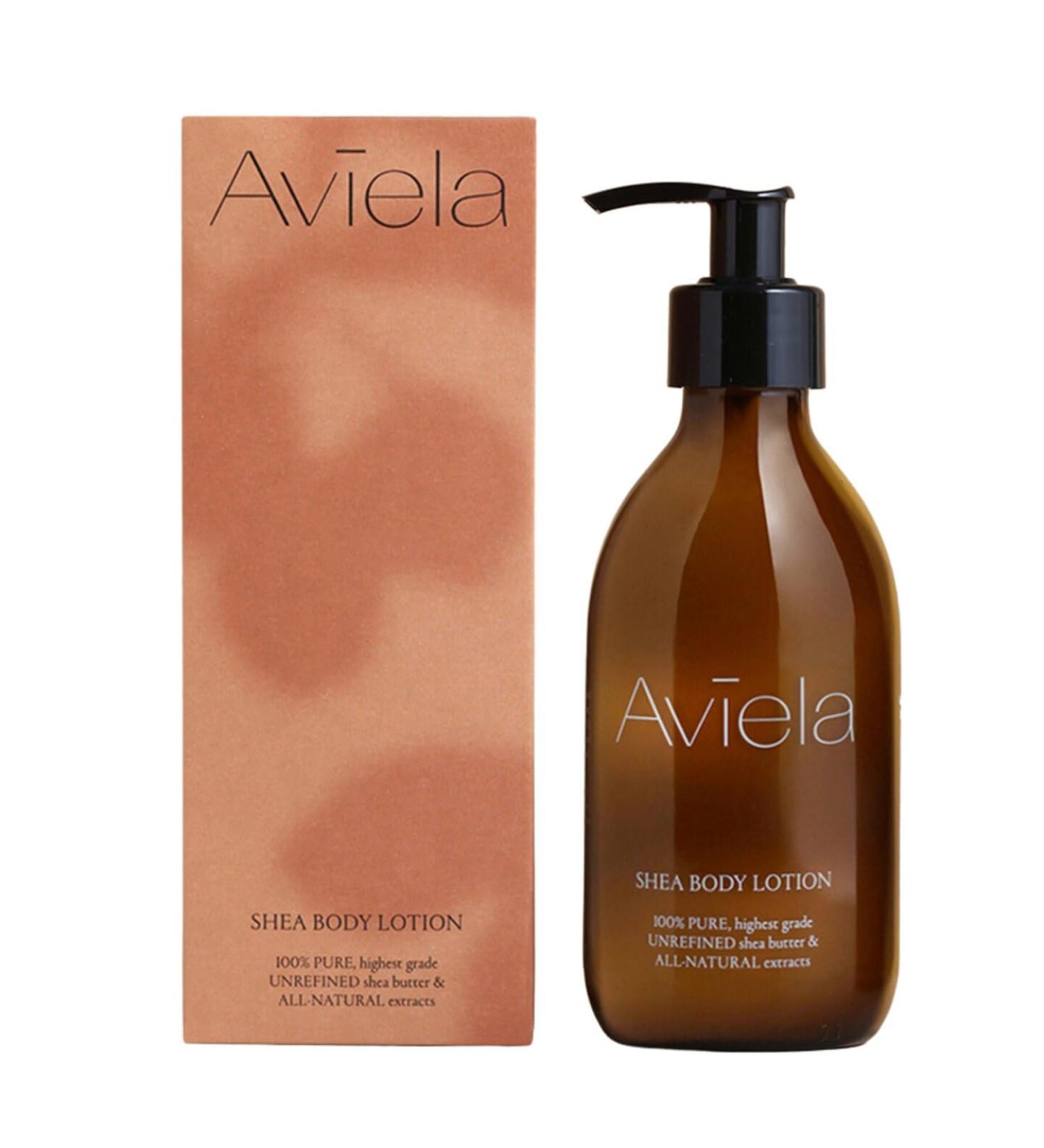 Aviela Shea Butter Body Lotion Contains Cocoa Butter Extremely Hydrating & Moisturising Vegan & Cruelty Free African Shea Butter 100% Natural Skin Care 250ml - Buy Online on GoSupps.com