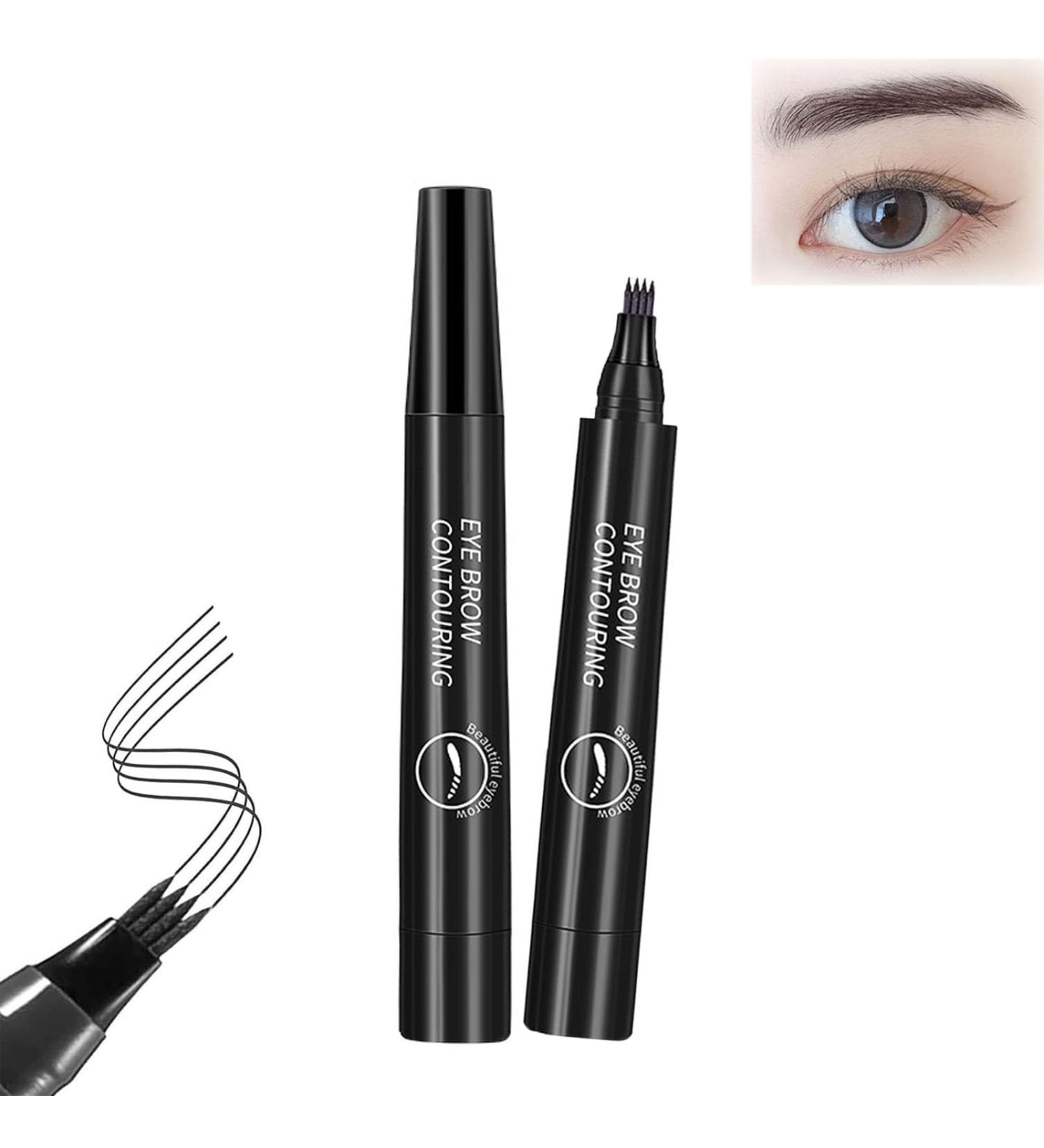 2PCS Whimsyard Eyebrow Pencil Whimsyard Magic Eyebrow Pencil 4 Tip Microblade Creates Natural Looking Brows Effortlessly 3D Waterproof Microblading Eyebrow Pencil Contouring Pen (Black) - Buy Online on GoSupps.com