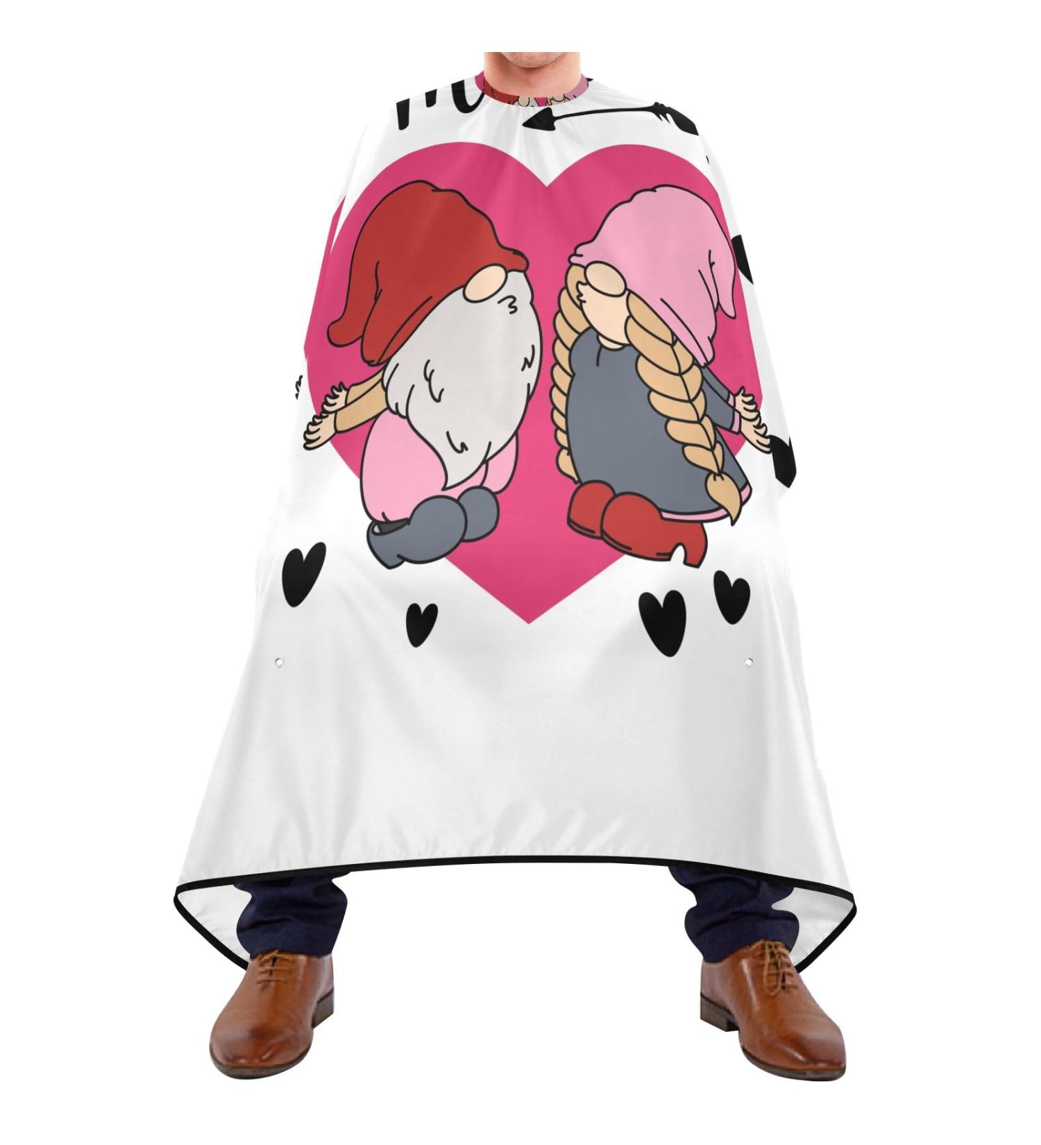 Waterproof Barber Cape - Gnome Pattern & Cheetah Haircut Bib for Men & Women | Unisex Hair Cutting Cape - Buy Online on GoSupps.com