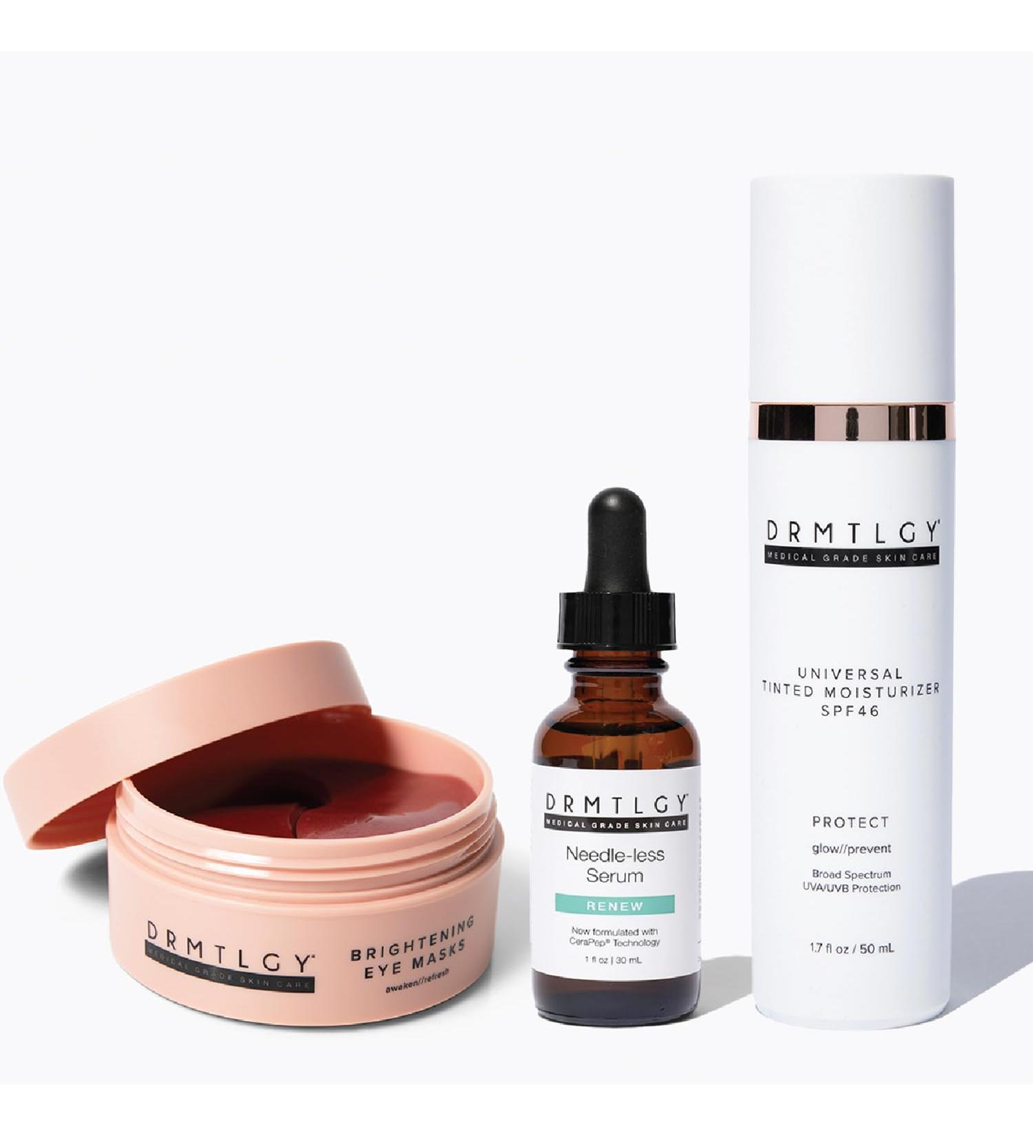 DRMTLGY Best Sellers Bundle: Brightening Eye Masks Needle-less Serum & Anti-Aging Tinted Moisturizer with SPF 46 - Buy Online on GoSupps.com