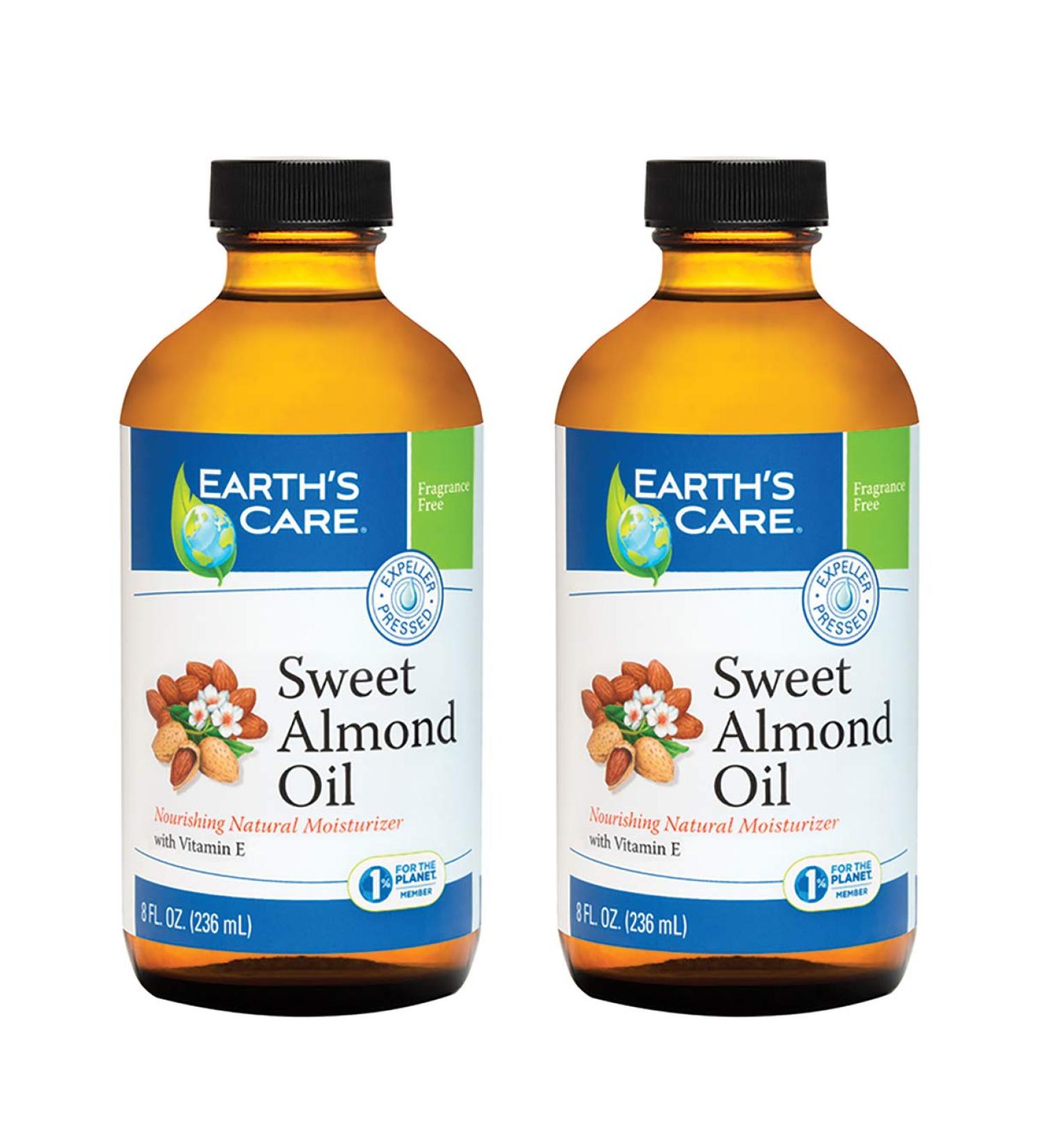 Earth s Care Sweet Almond Oil - Expeller Pressed Almond Oil for Skin and Hair 8 FL. OZ. (2 Bottles) 8.00 Fl Oz (Pack of 2) - Buy Online on GoSupps.com