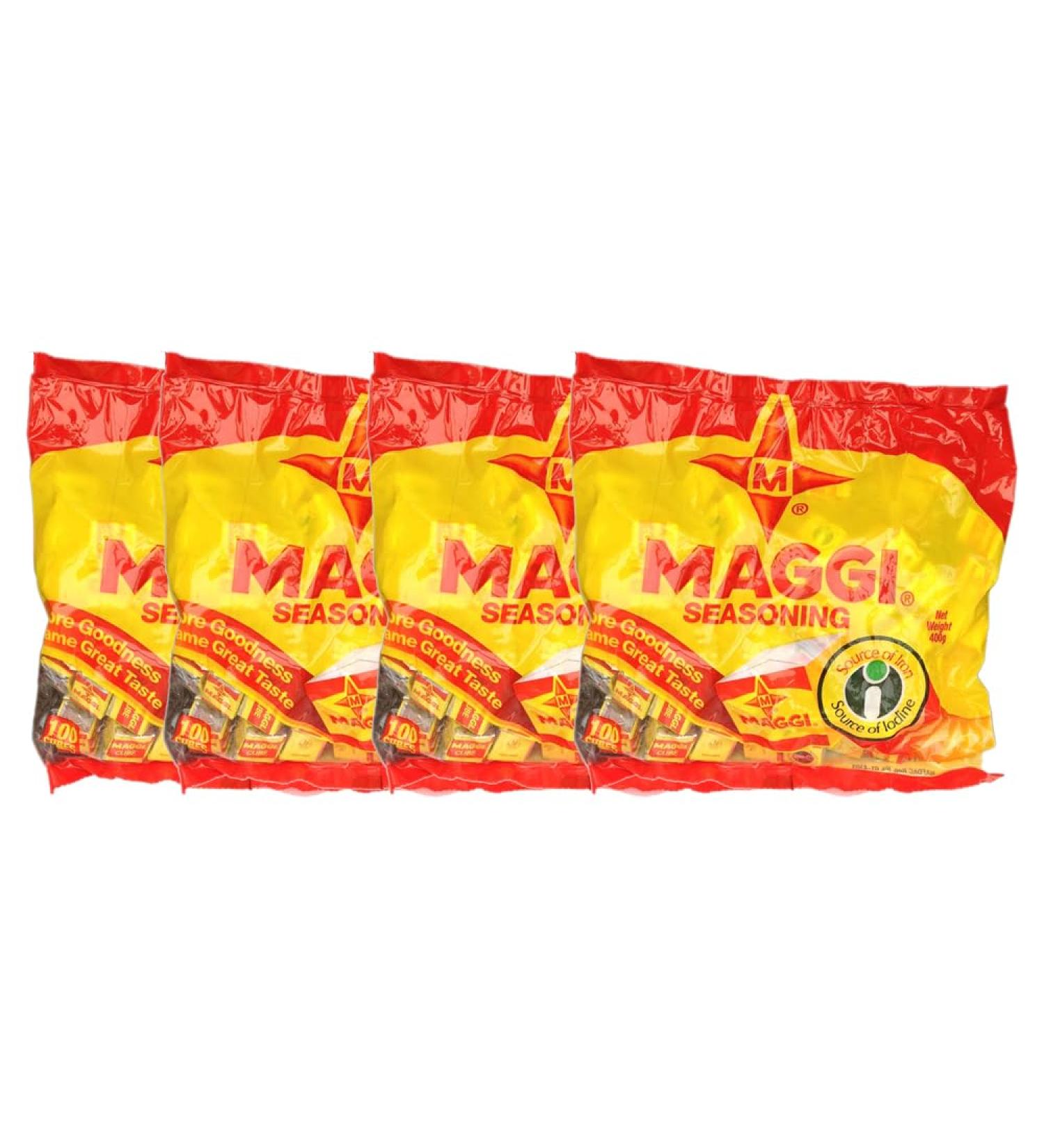Maggi | Seasoning (100 Cubes) | Product Of Nigeria | Delicious Tasty | Fast Food | Children are Likes it |Indian Origin | Pack Of 4