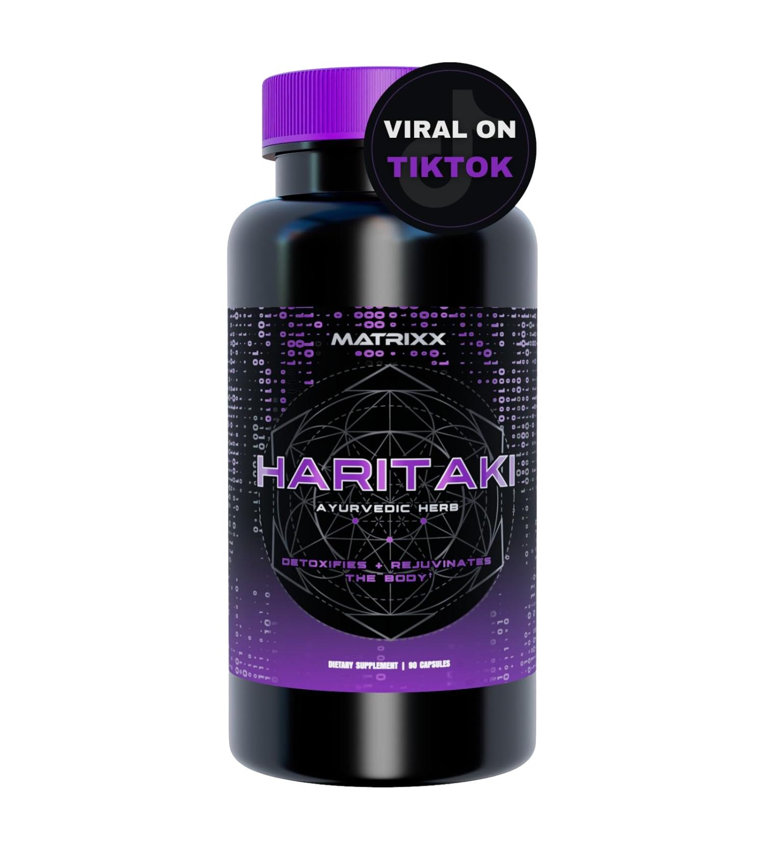 Matrixx Organic Haritaki Capsules 1000mg - Detox & Rejuvenate | Vegan Gluten-Free | 90 Capsules - Buy Online on GoSupps.com