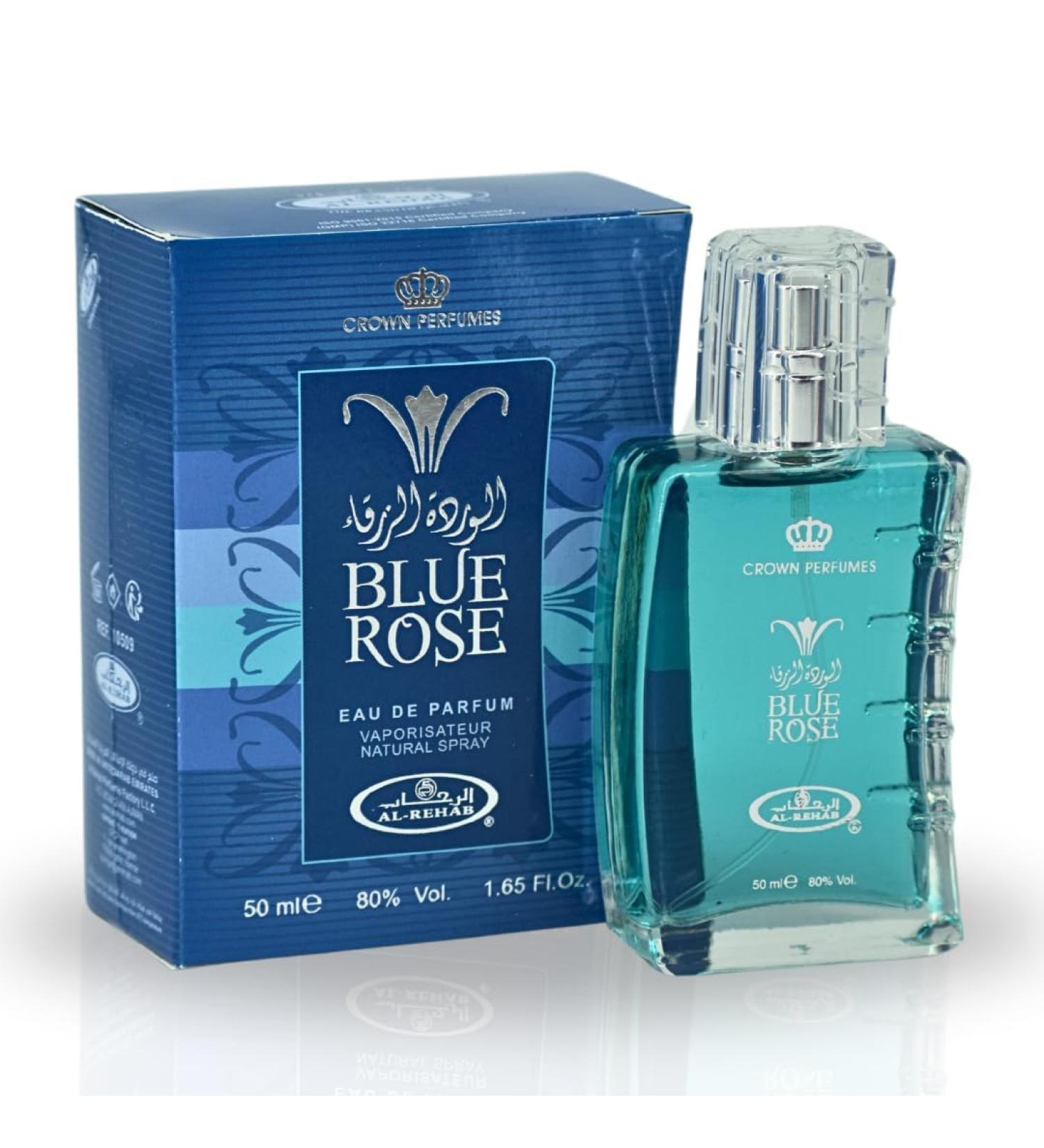 Al-Rehab Blue Rose EDP - 50ML (1.7 OZ) Long Lasting & Luxurious Scents of Arabia Perfumes For Men & Women. 1.7 Fl Oz (Pack of 1) Blue Rose Spray