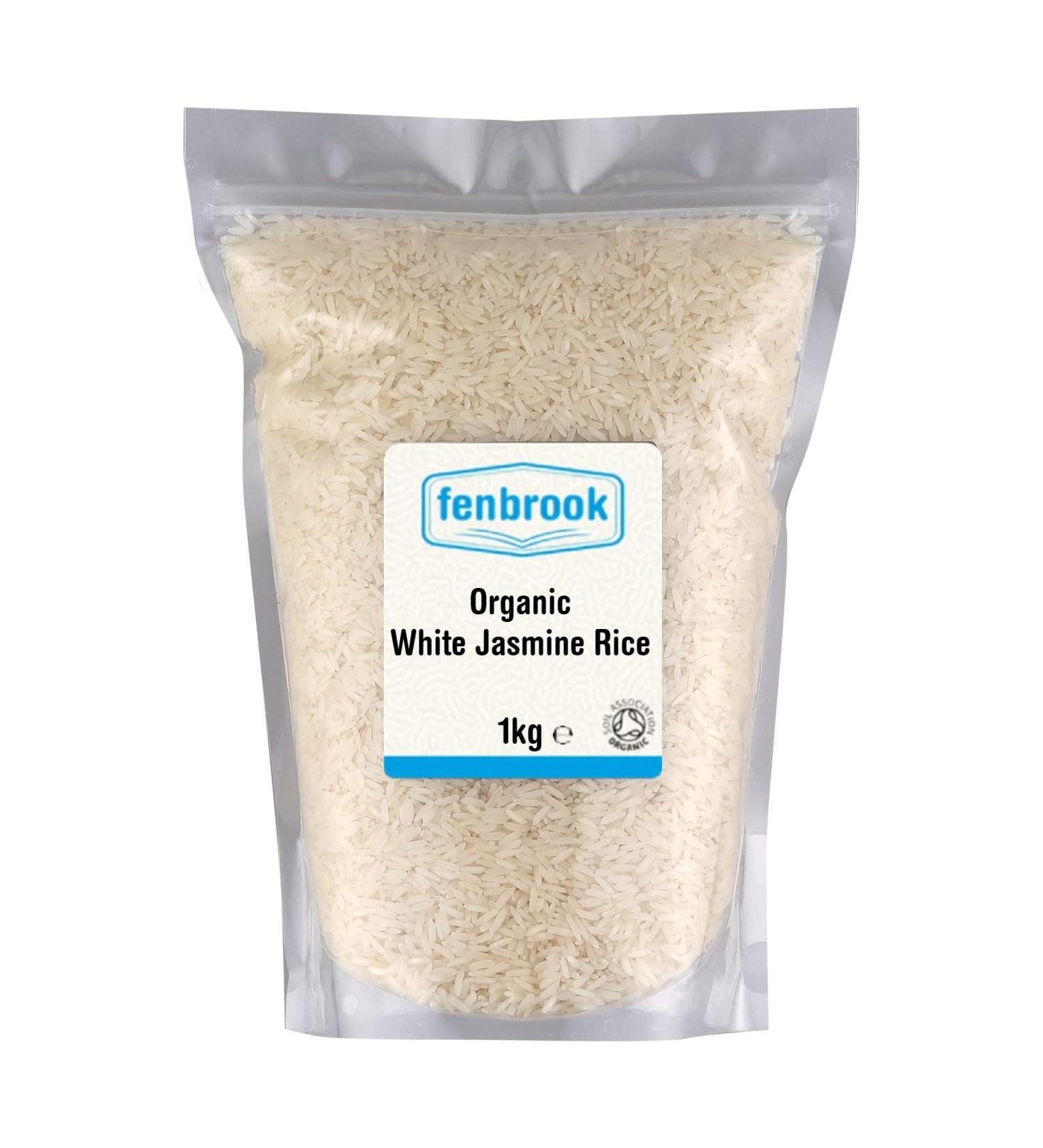 Organic White Jasmine Rice 1kg | Certified Organic by Fenbrook Organic - Buy Online on GoSupps.com