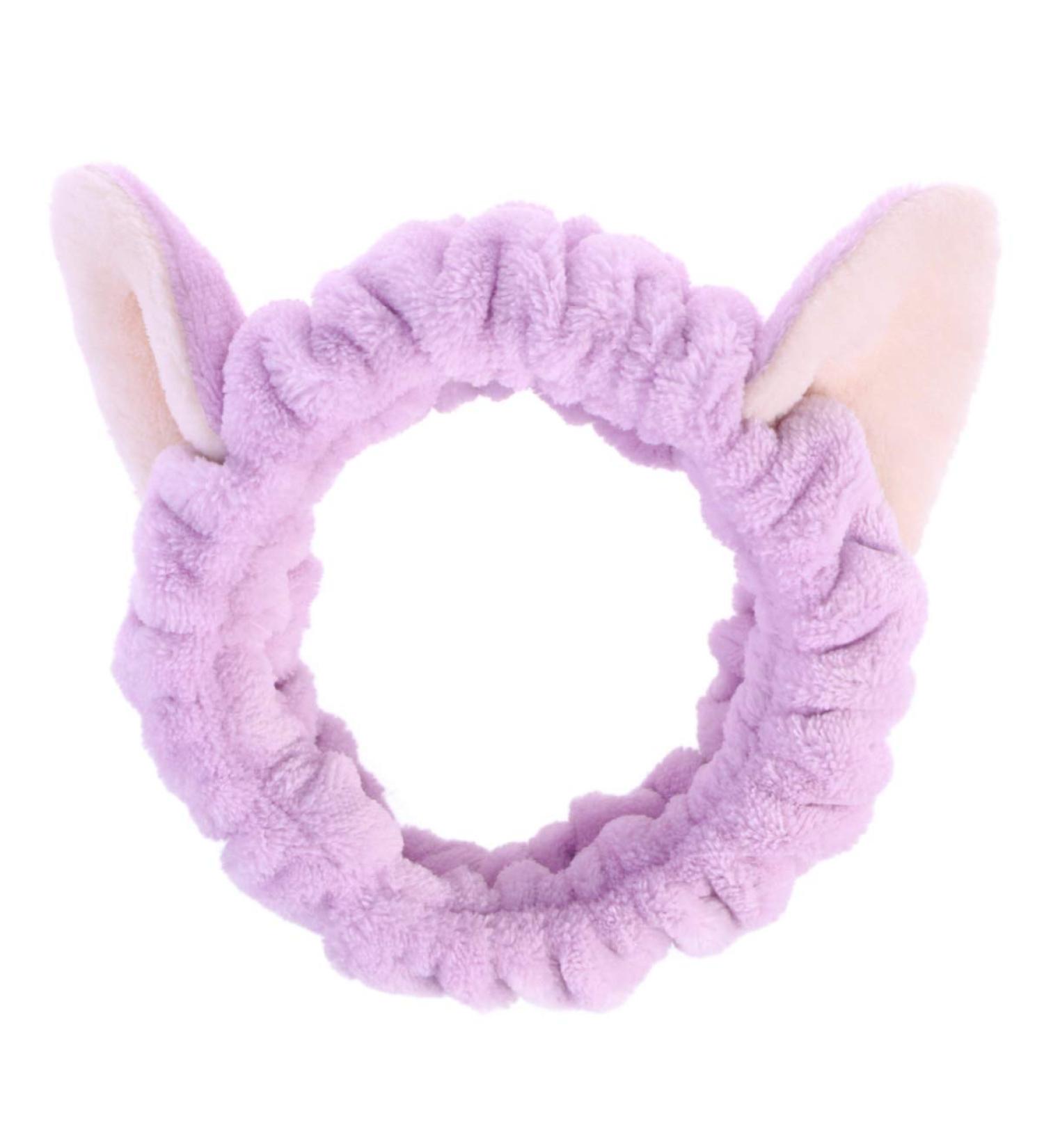 Pretyzoom Cat Ears Headband - Purple Plush Elastic Hair Band for Women & Girls - Perfect for Face Washing & Makeup - Buy Online on GoSupps.com