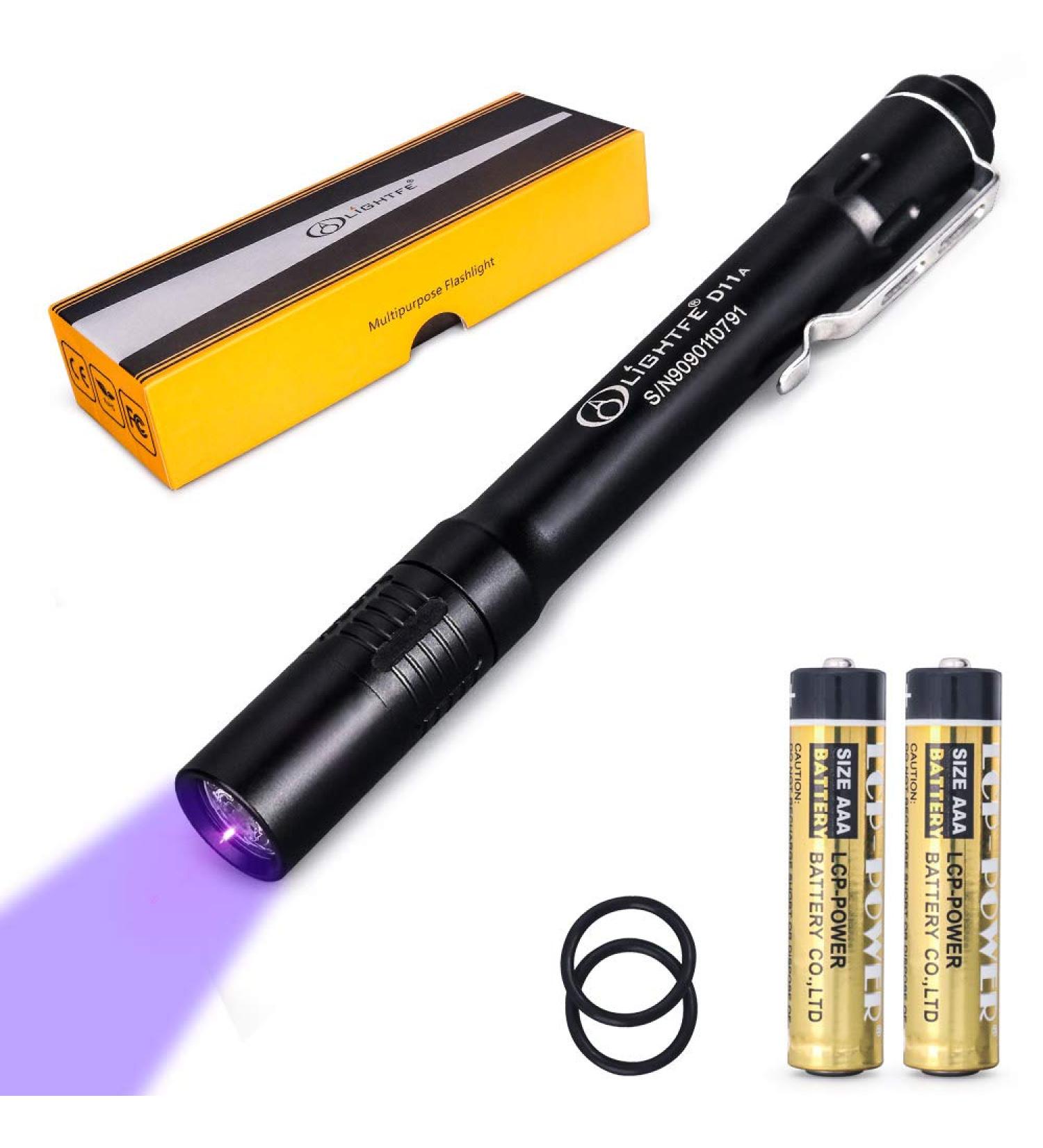 Lightfe D11A Black Light UV Flashlight - 395NM 3000MW LG LED for UV Curing & Detection - Buy Online on GoSupps.com