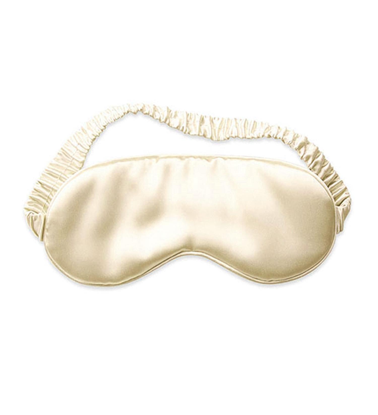 100% Mulberry Silk Sleep Eye Mask for Men & Women | Adjustable Strap | Soft & Comfortable | Beige - Buy Online on GoSupps.com